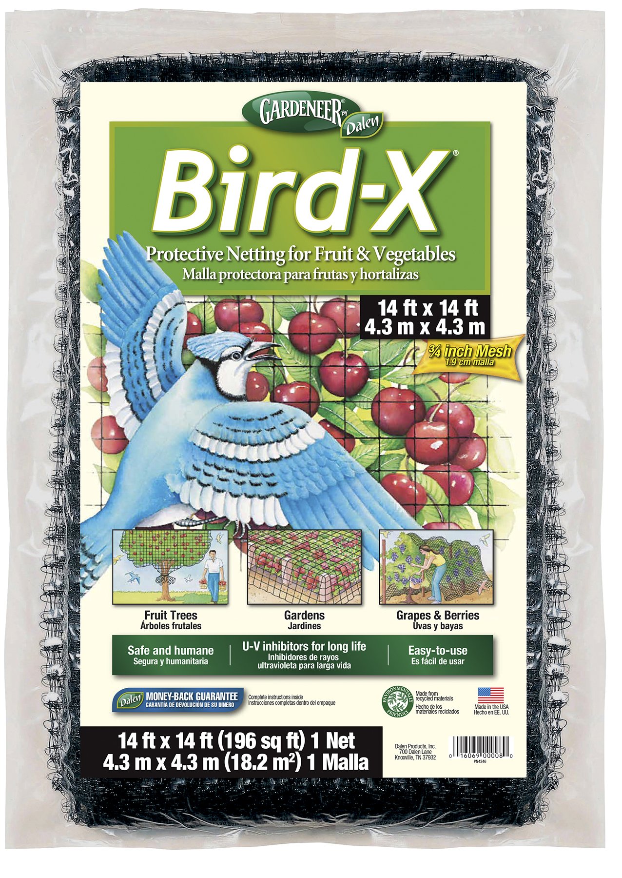 Dalen  BN2 14-Foot by 14-Foot Bird-X Net 3/4-Inch Mesh(2Pack)