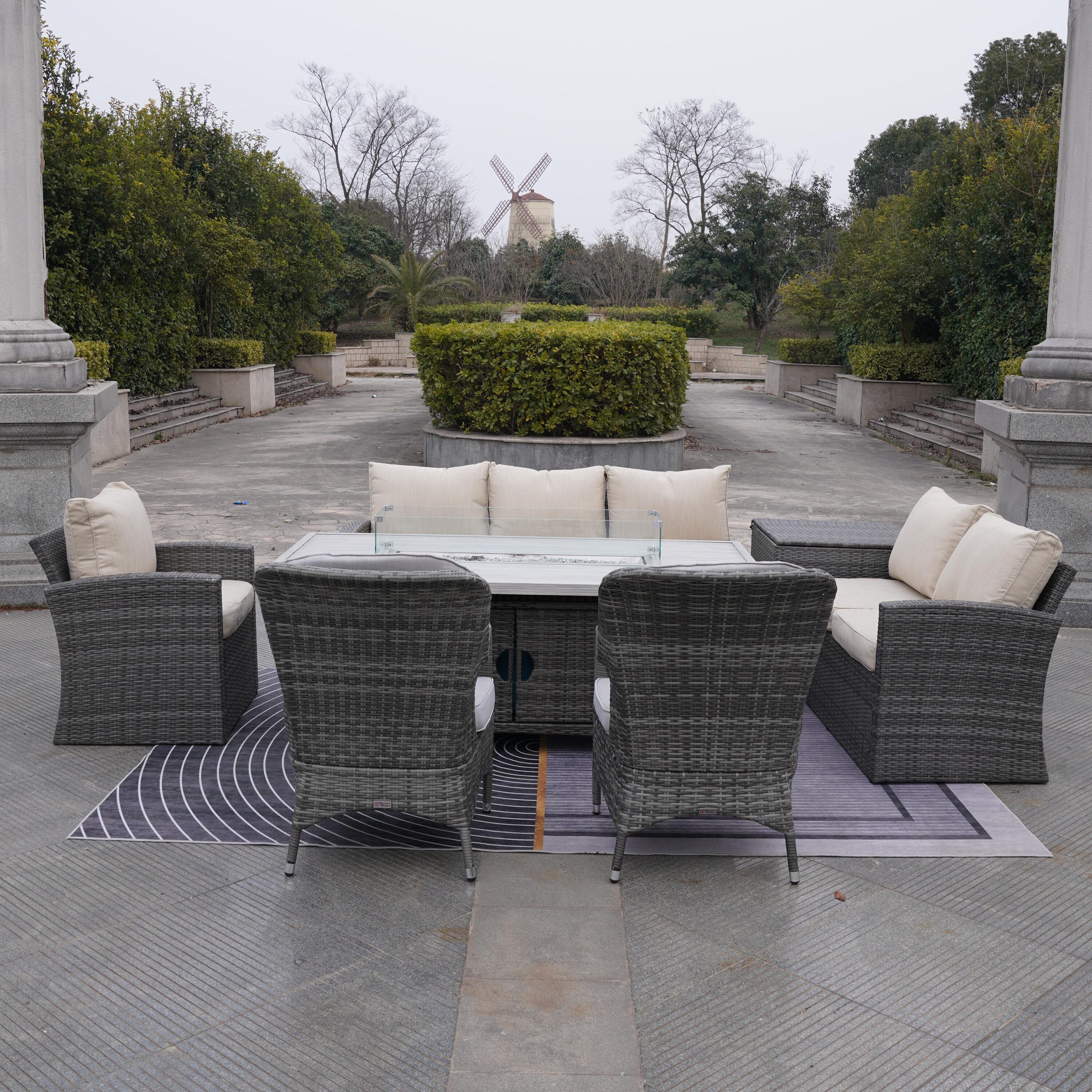 Direct Wicker DWG-1403B06RA009-G Patio-Dining-Sets - View #4