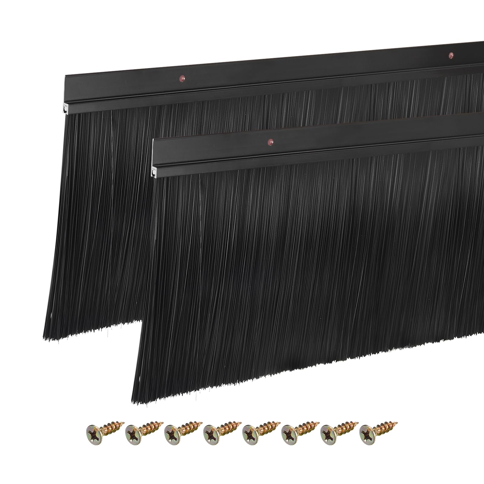 Afoxsos  Door Brush Bottom Sweep H-Shape Aluminum Alloy Base with Five point nine inch Nylon Brush for Home and Industrial Use Forty seven inch