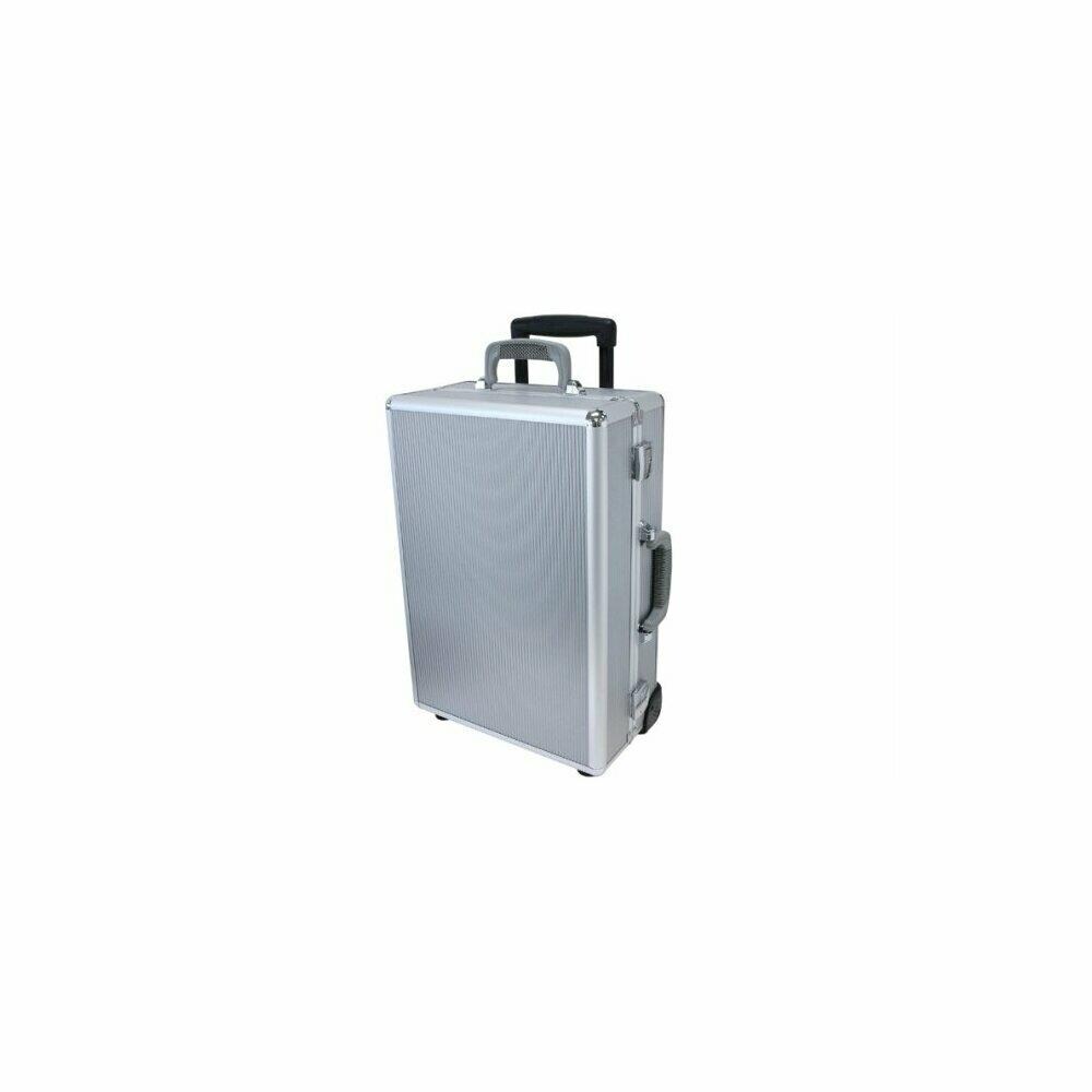  TZCS010 TZ Case NC-400 SS Wheeled Laptop Organizer Case, Silver Stripe