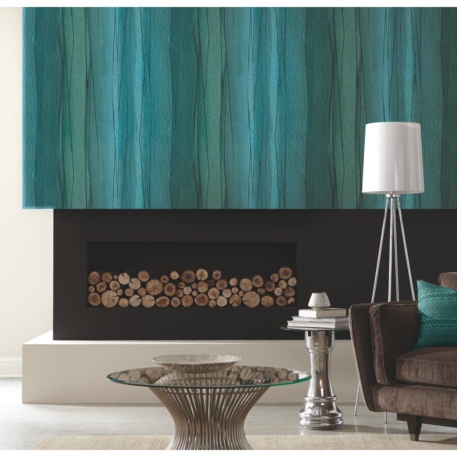 RoomMates RMK11689RL 28.29-Sq. Feet Blue/Green Vinyl Novelty Self-adhesive Peel and Stick Wallpaper