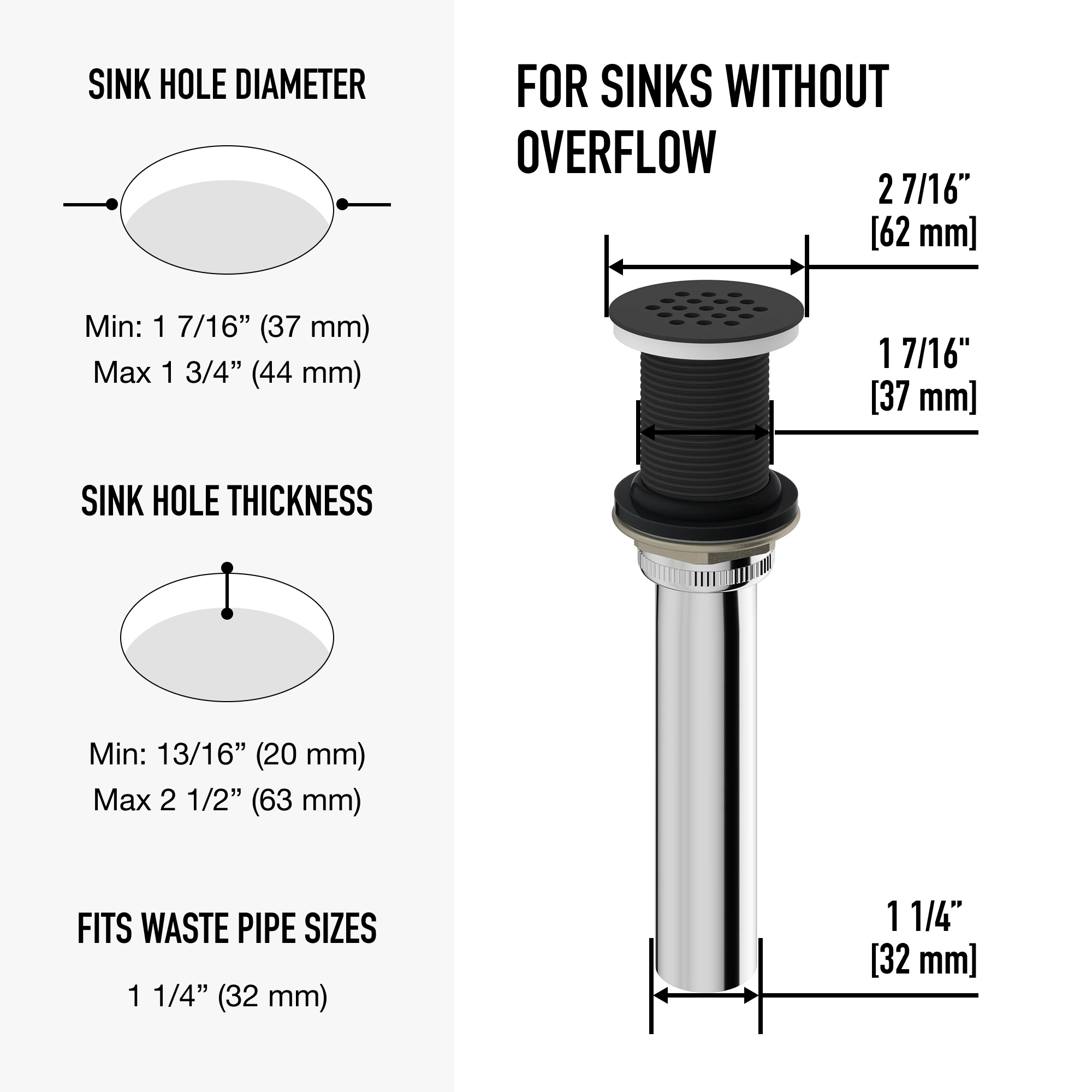 VIGO VG07001MB Popup-Drains-Accessories - View #3