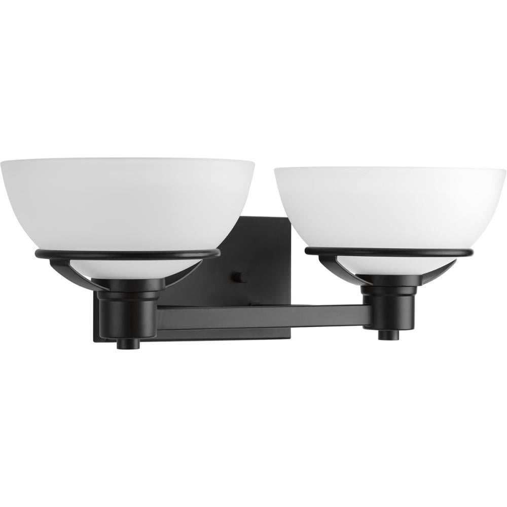Progress Lighting P300033-031 Domain 20-in 2-Light Black Modern/Contemporary Vanity Light
