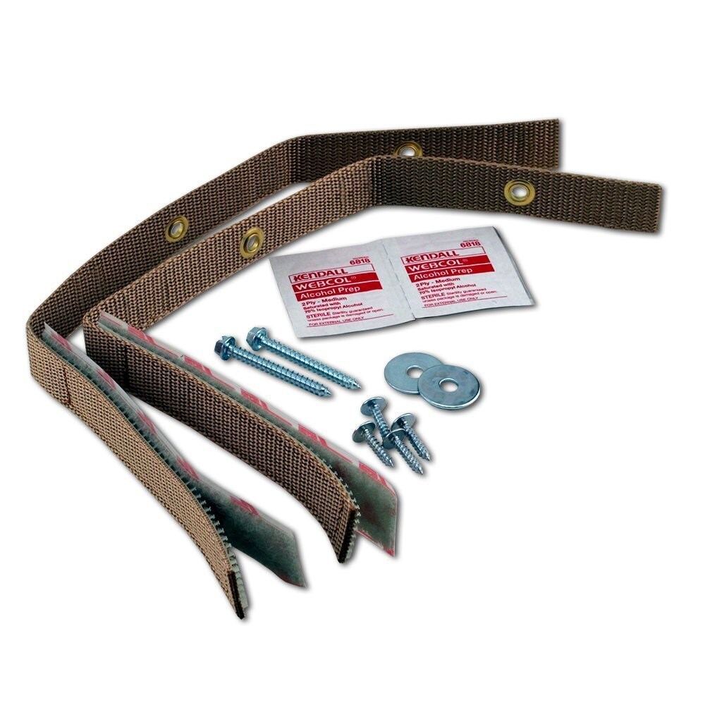 QuakeHOLD! Oak Furniture Safety Strap - Self-Adhesive Nylon Straps, Prevent Tip/Fall, Off-White, Easy Application, Hidden & Secure