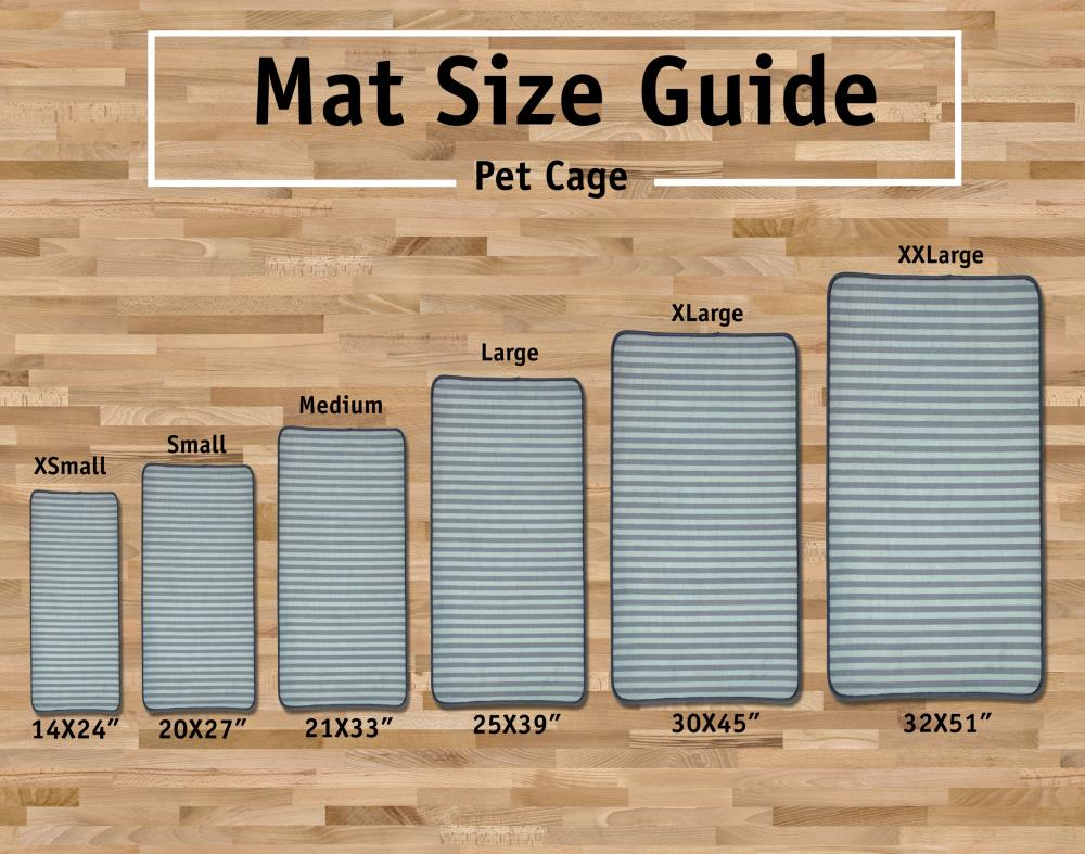 DII X-Large Gray Stripe Cage Mat - 25x39-in - Non-Slip Back - Machine  Washable - Pet Kennel & Crate Accessories - Dog/Cat - Extra Large