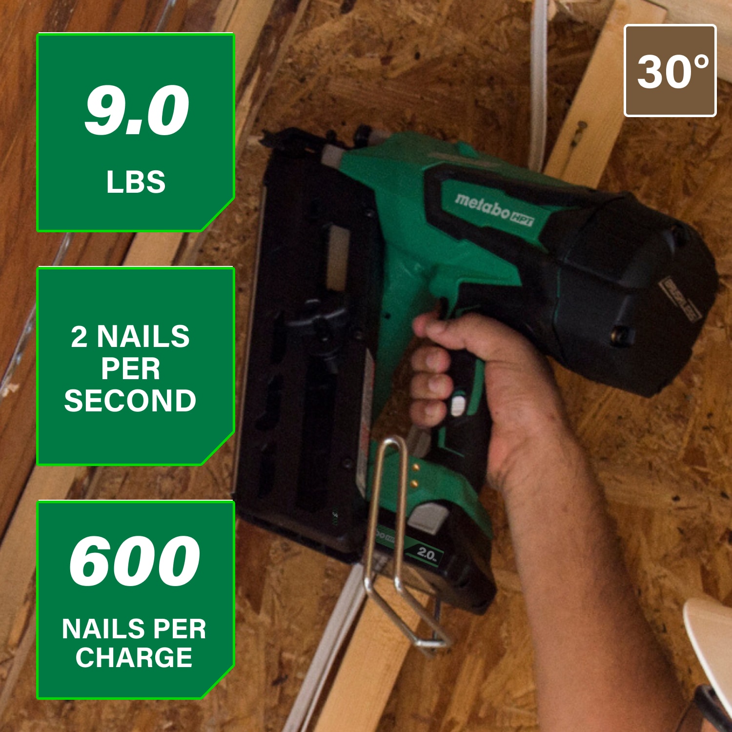 Metabo HPT NR1890DCSTM Cordless-Nailer - View #3