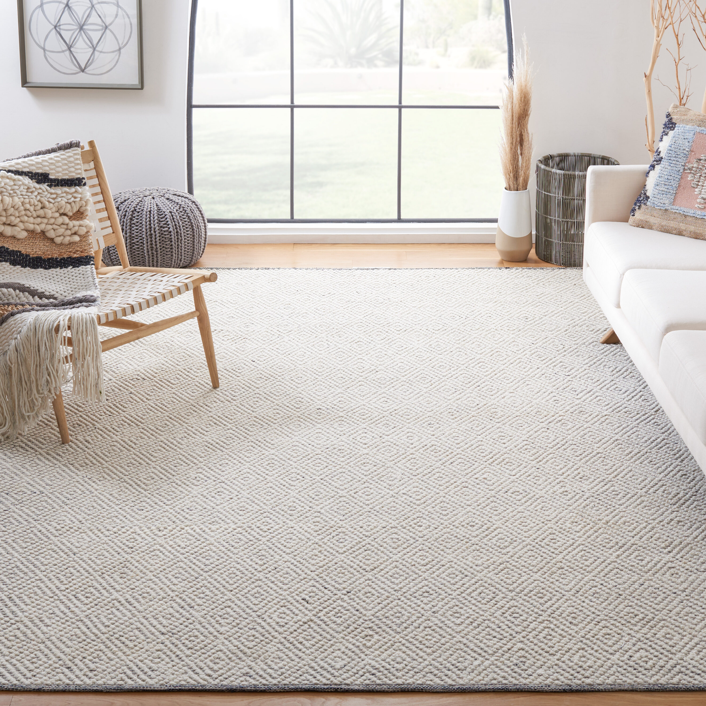  Natura 503 Ivory/Light Gray Contemporary 12ft x 15ft Oversized Rug