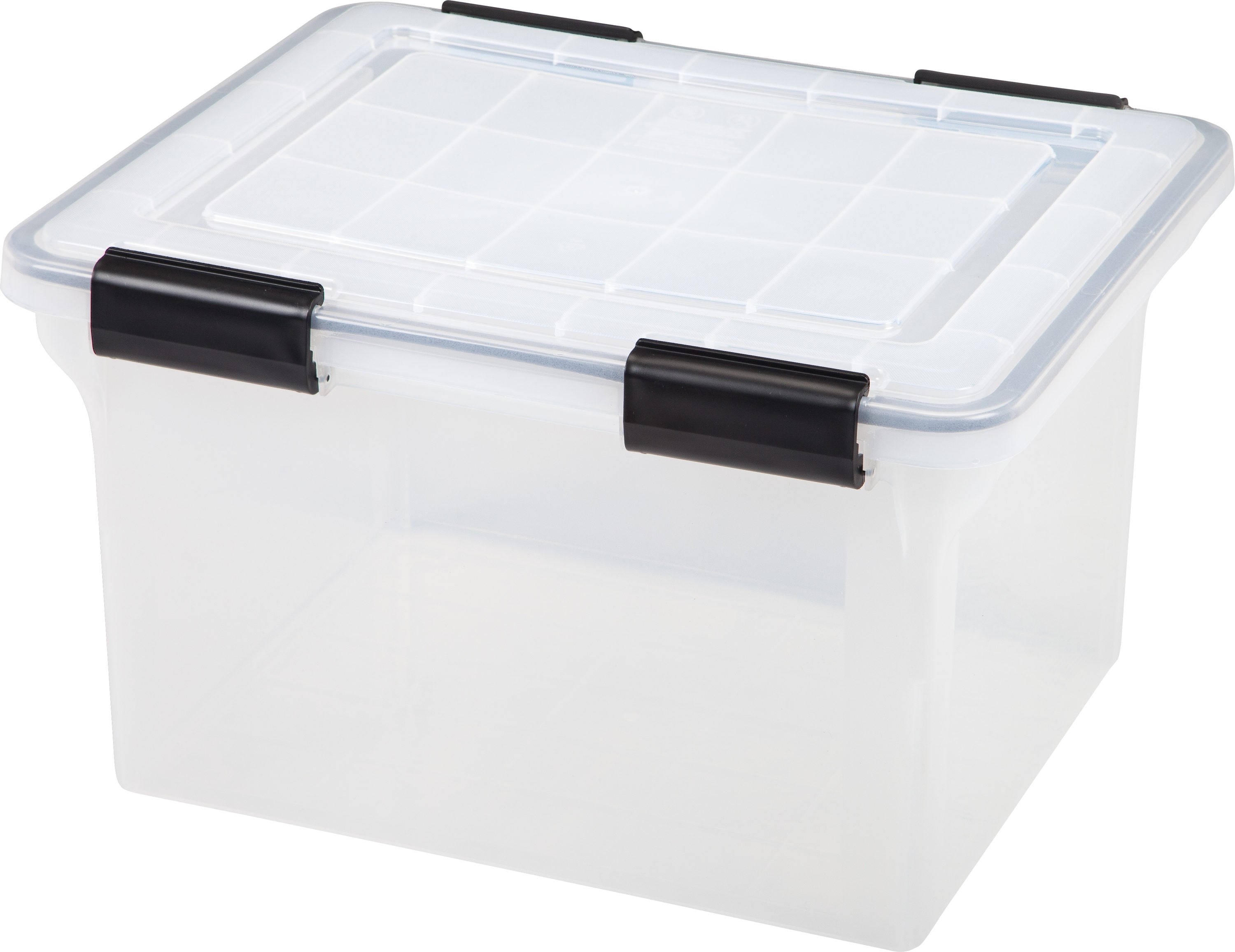 IRIS Medium 8-Gallons (32-Quart) Clear Weatherproof Tote with Latching Lid  in the Plastic Storage Containers department at