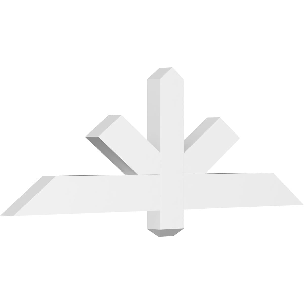 Ekena Millwork GBP048X16X0204KEN00 Kennewick White PVC Gable bracket