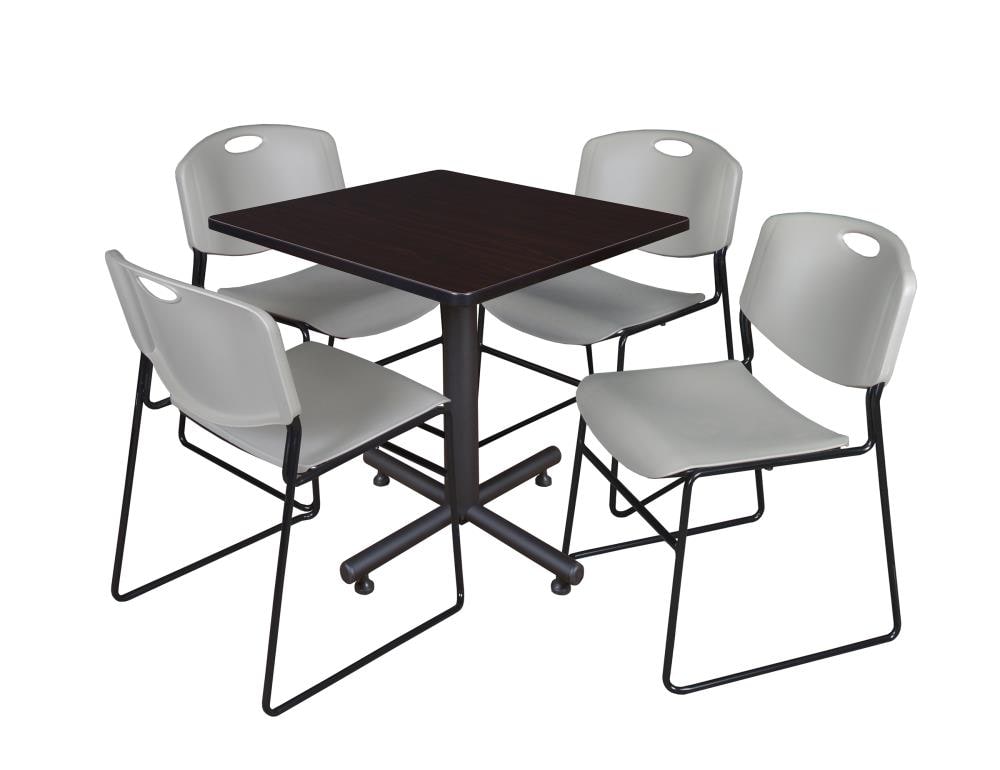 Regency TKB3030MW44GY Breakroom Brown 4-Person Training Table (30-in W x 29-in H)