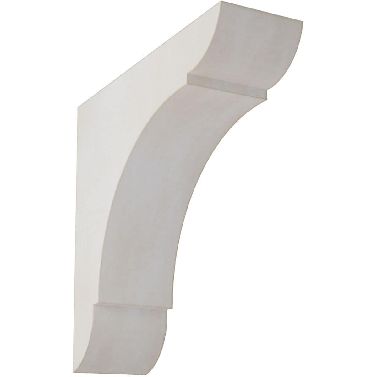Ekena Millwork BKTWD01X06X06OLWH Small 1-3/4-in x 6-in x 6-in Rubberwood White Wood Standard Bracket