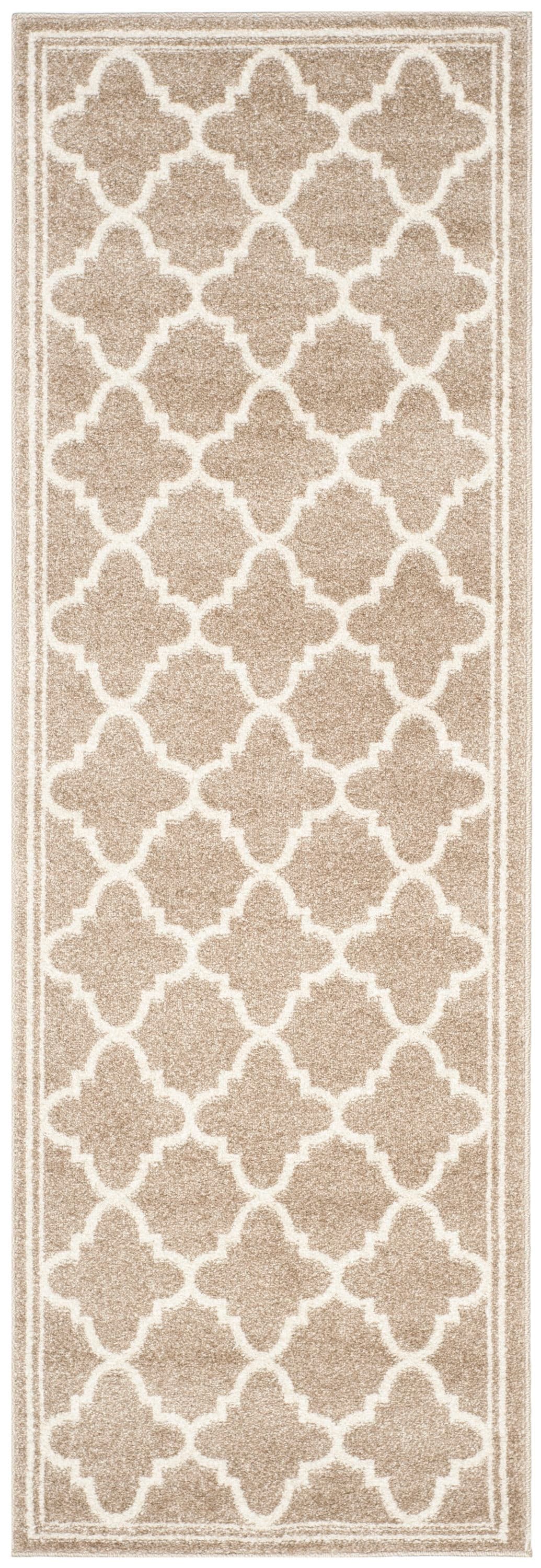 Safavieh AMT422S-27 Amherst Kelly 2 x 7 (ft) Loomed Synthetic Wheat/Beige Rectangular Indoor/Outdoor Trellis Runner rug