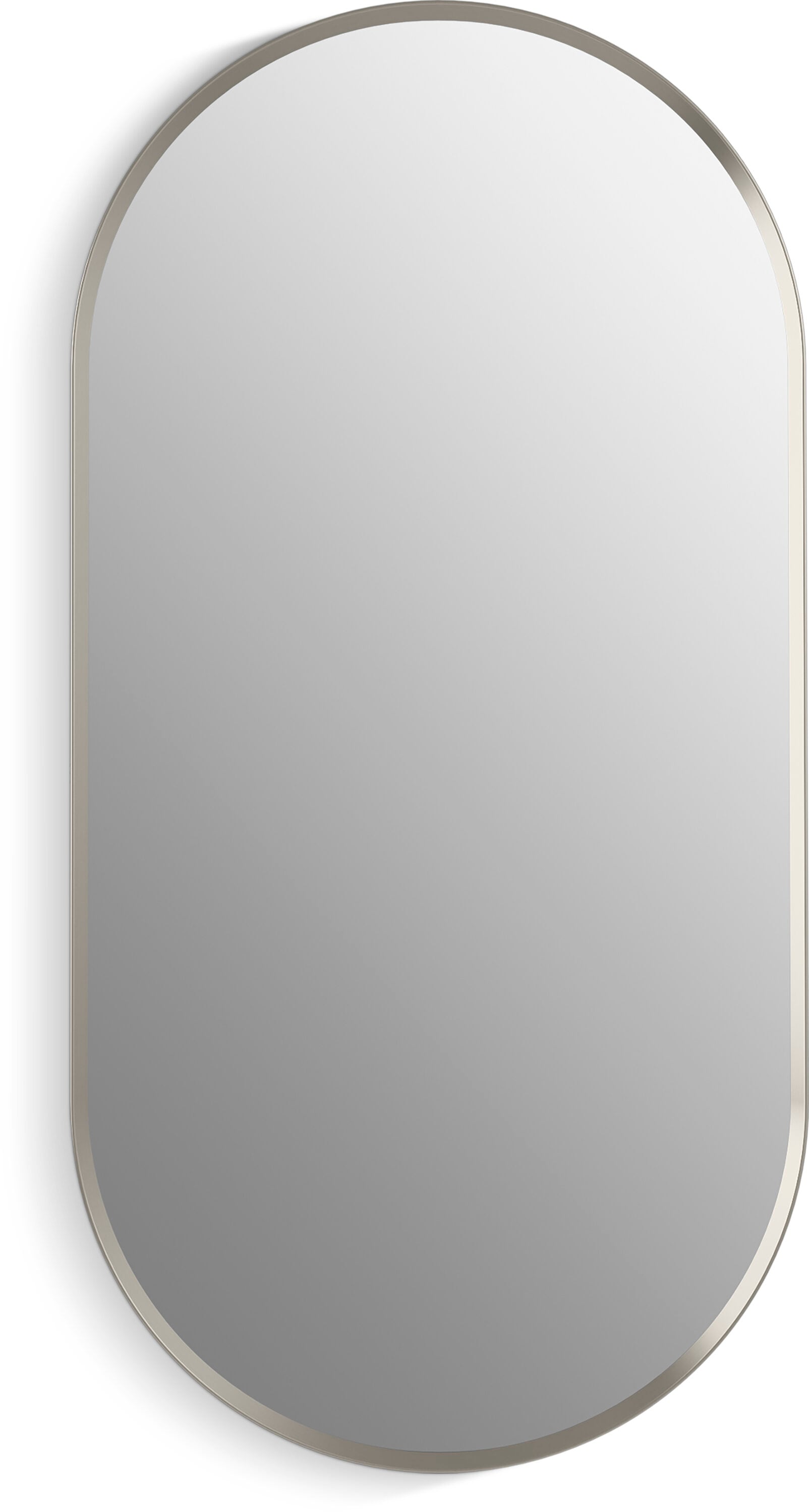 KOHLER Verdera 20-in x 40-in Surface/Recessed Mount Brushed Nickel Mirrored Arched Medicine Cabinet