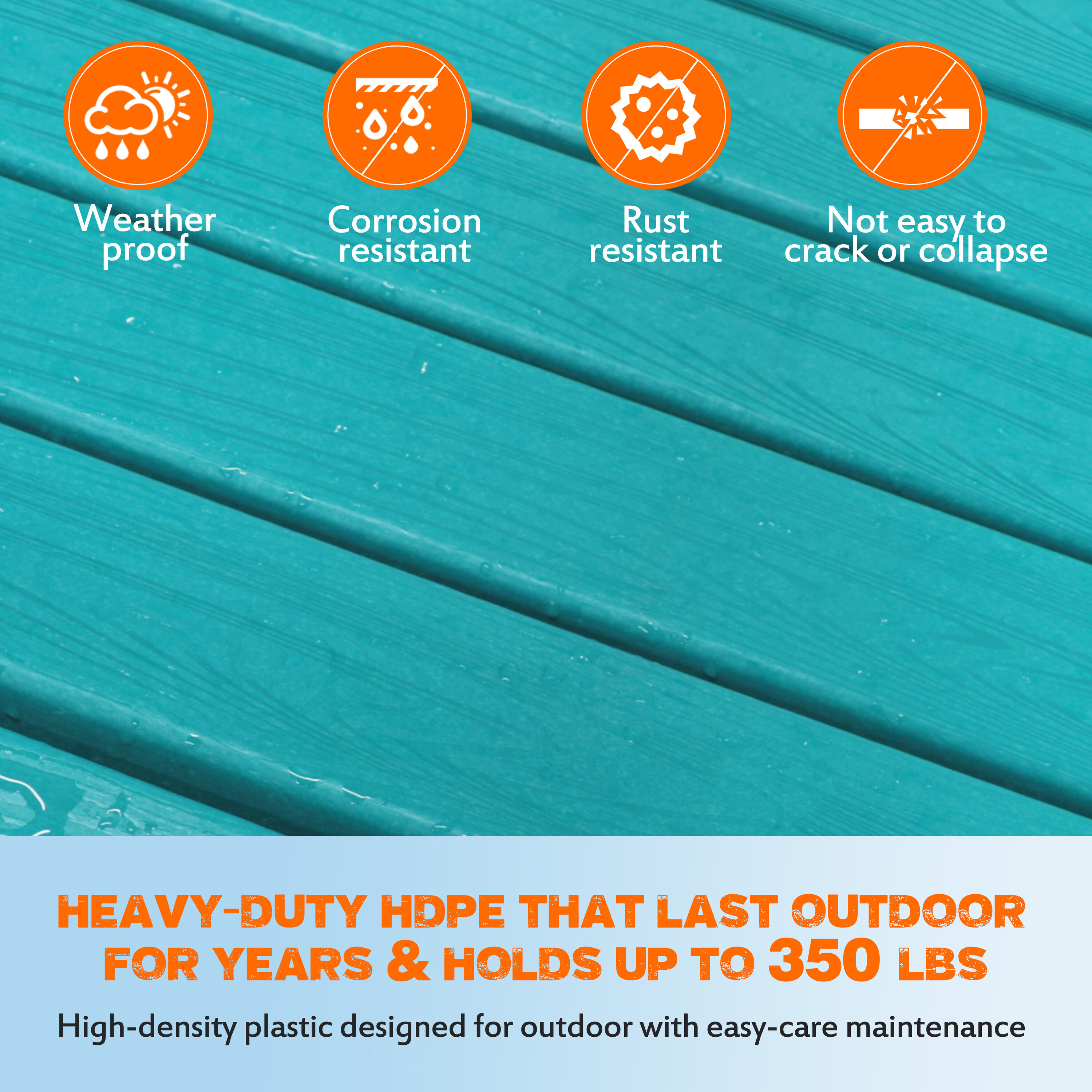 VEIKOUS PG0207-HDPE-BU-1 Patio-Chairs - View #2