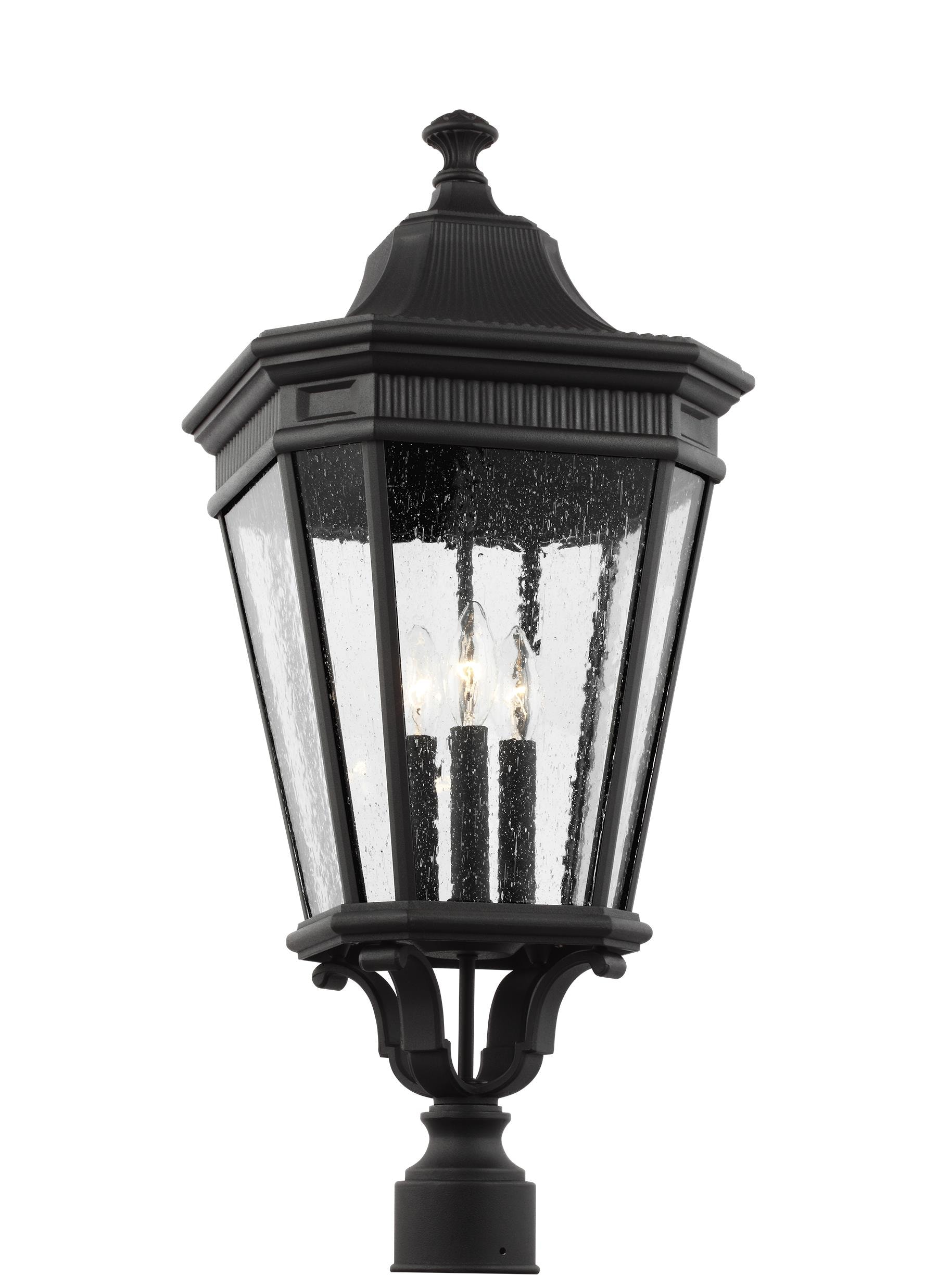 Generation Lighting OL5428BK Cotswold Lane 27.375-in H Black Hardwired Incandescent Post light