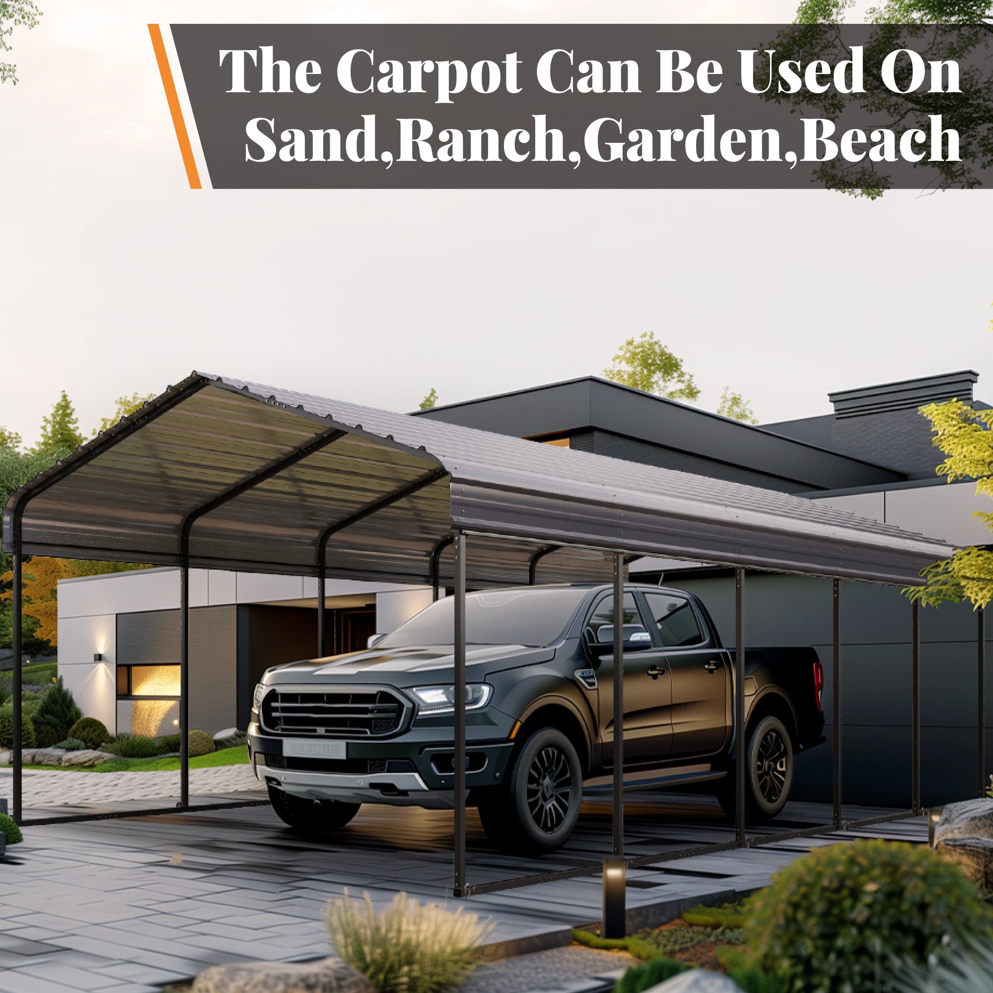 Sunshine Valley GA221-1225 Carport-Covers - View #6