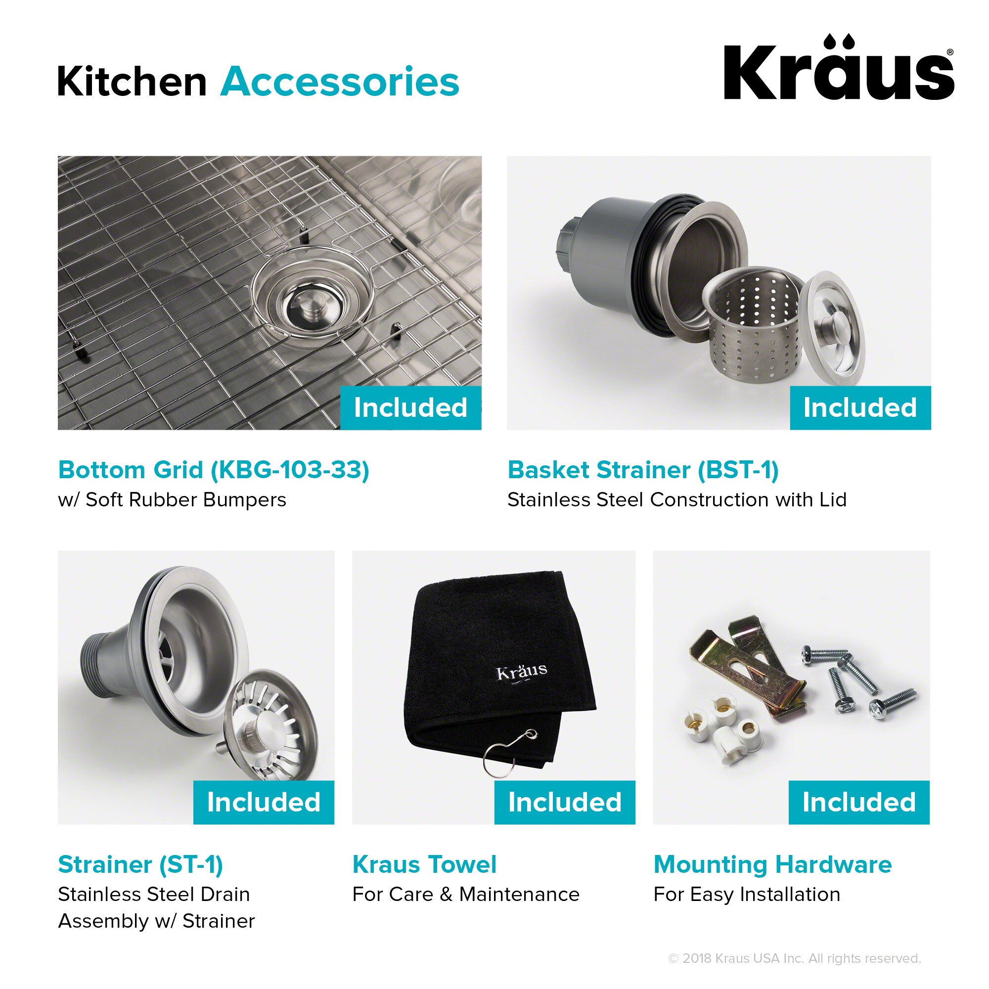 Kraus KHU103-33 Kitchen-Sinks - View #10