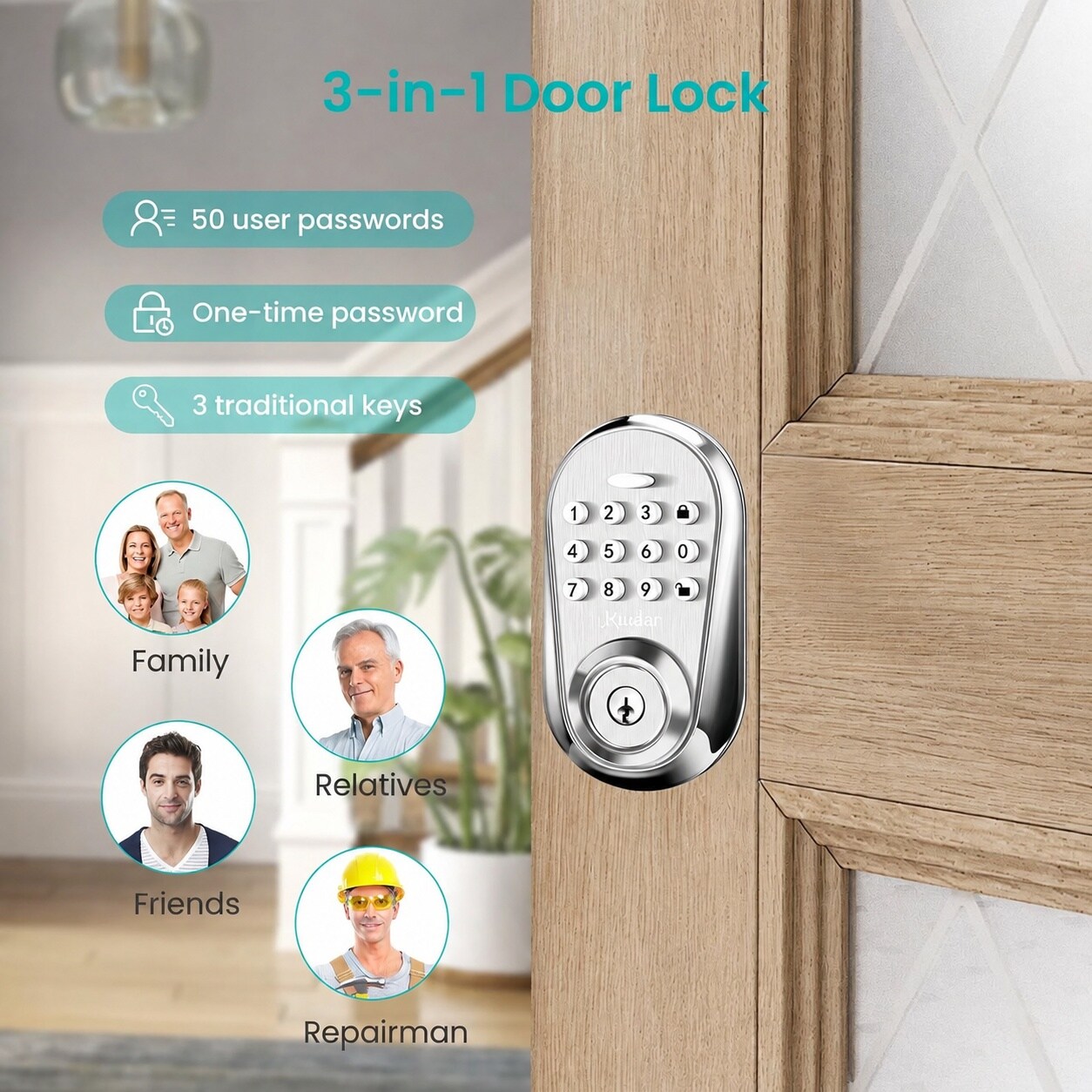 Adrinfly LAD0819D152 Door-Deadbolts - View #4