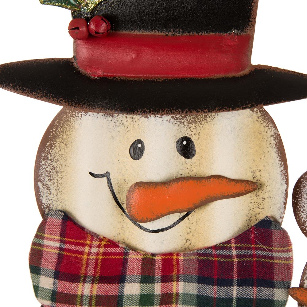 Glitzhome 29.92-in Snowman Hanging Sign Christmas Indoor/Outdoor ...