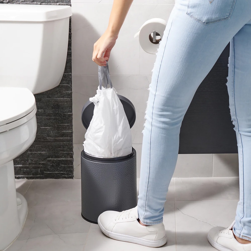 Small Trash Bags 1.2 Gallon - 5 Liter Waste Basket Trash Bags Bathroom  Garbage B