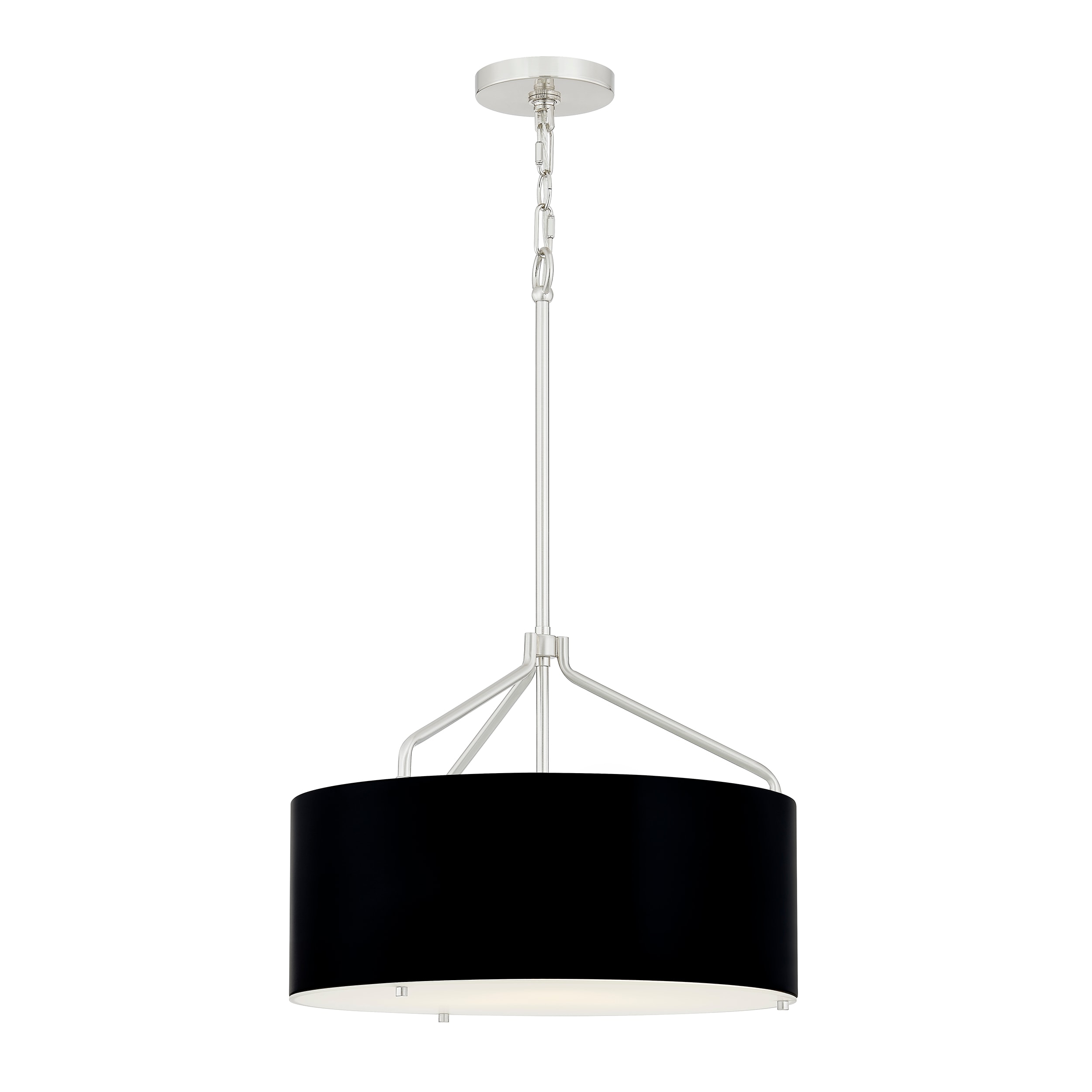 Quoizel Covington 3-Light Matte Black and Brushed Nickel