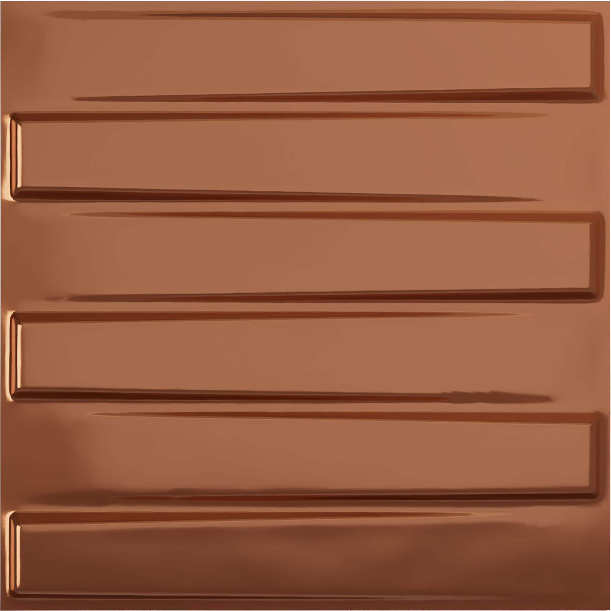 Ekena Millwork WP20X20KYBCO 19-5/8-in x 19-5/8-in Embossed Paintable/Stainable Copper PVC Abstract Wall Panel ( 2.67-sq ft )