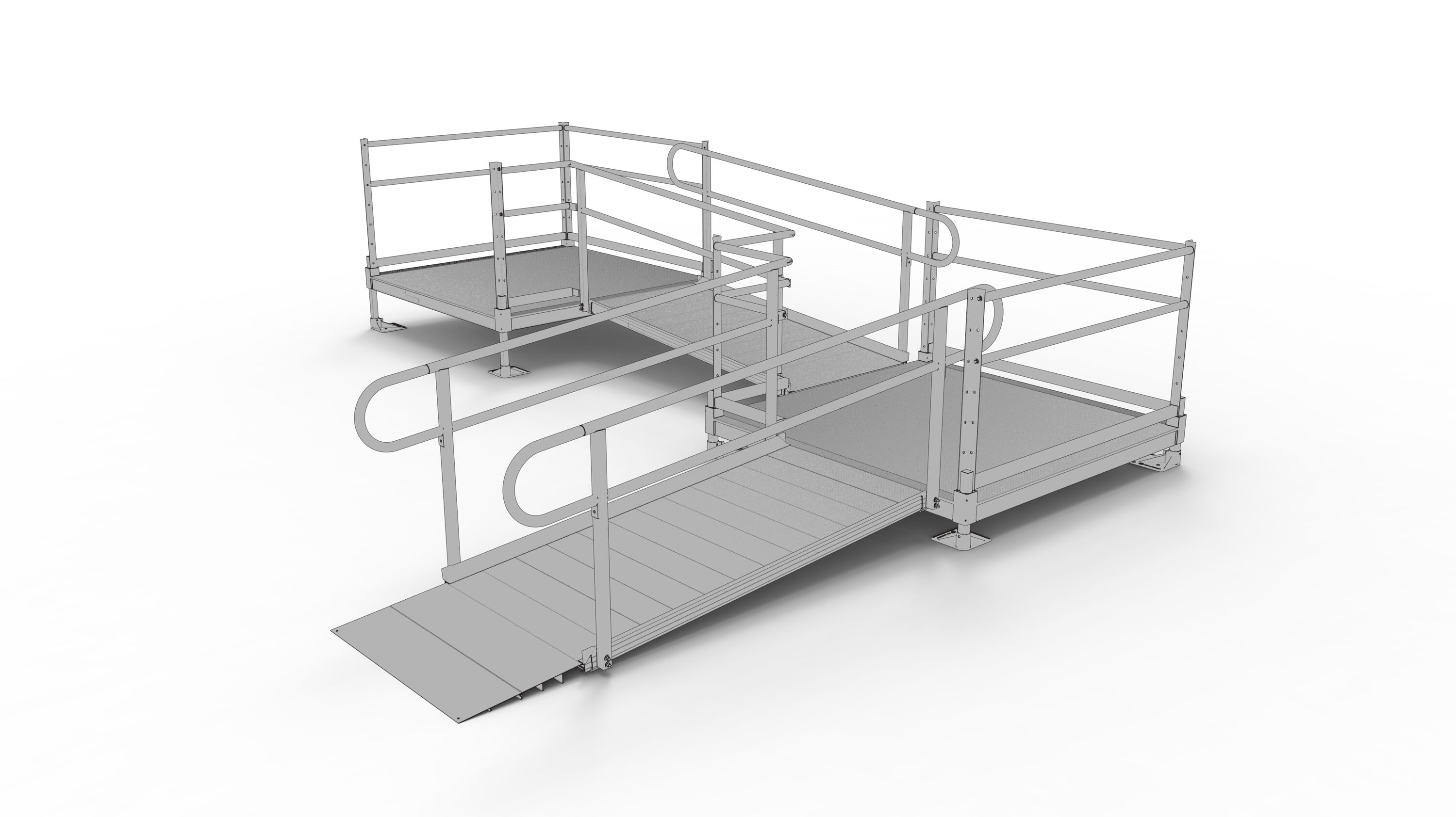 Ez access pathway 12 ft x 203 25 in aluminum modular entryway