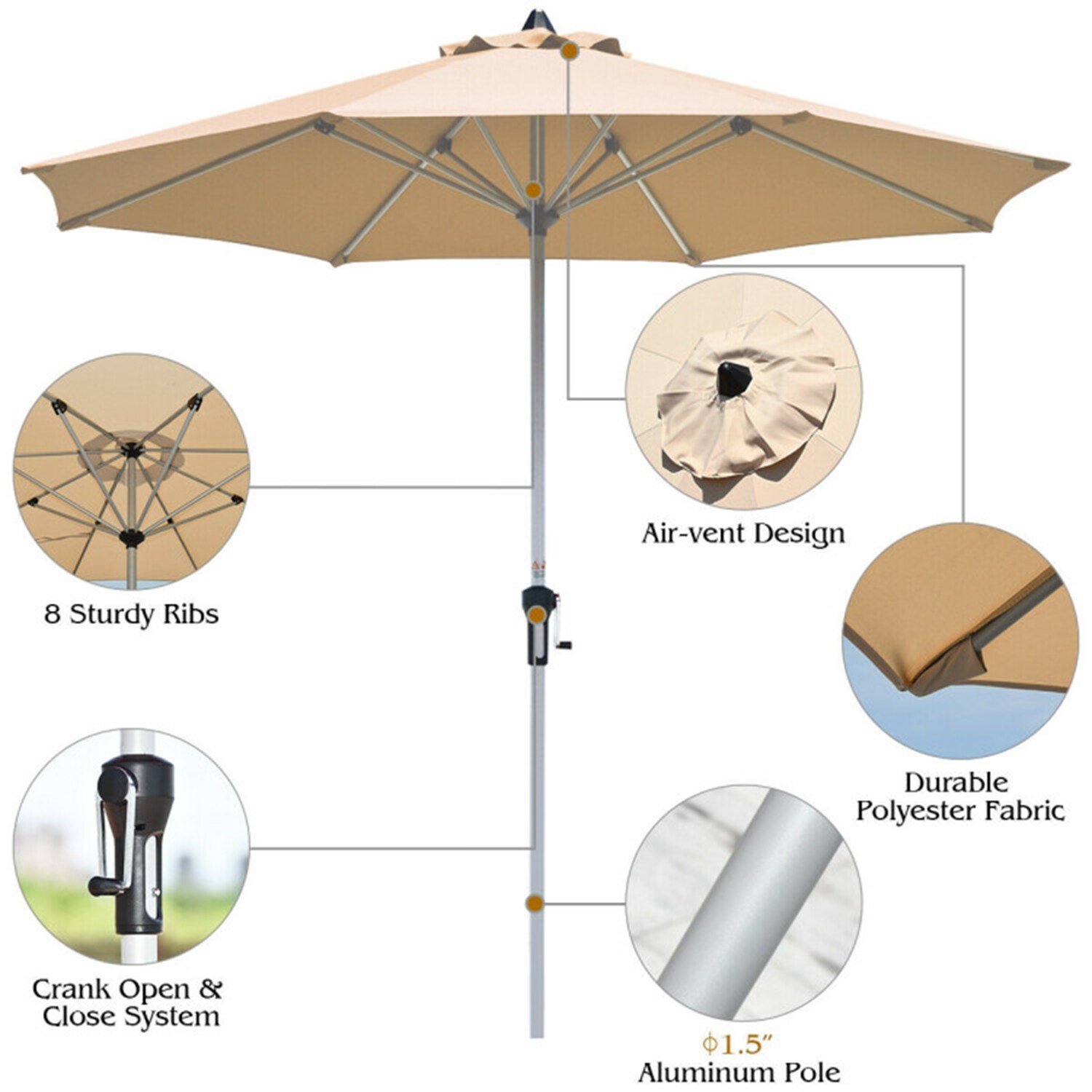 GZMR GZ-DHF5248-BGE Umbrellas-2 - View #7