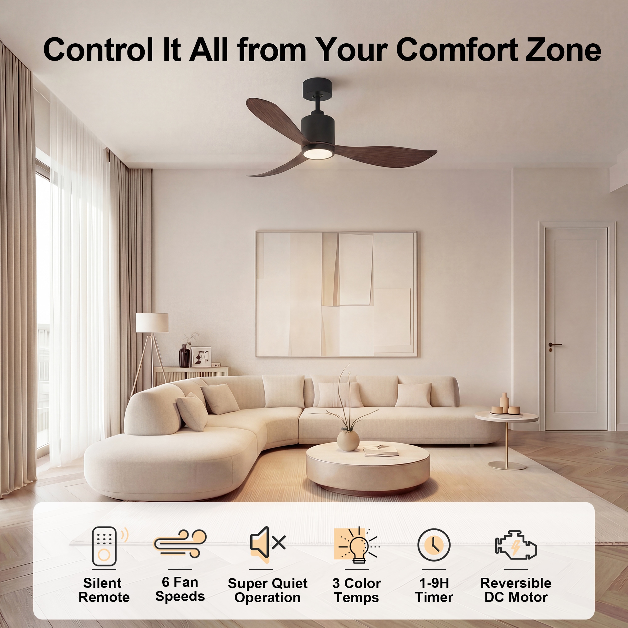 GreenEver CFL-0002-BW Ceiling-Fans - View #5