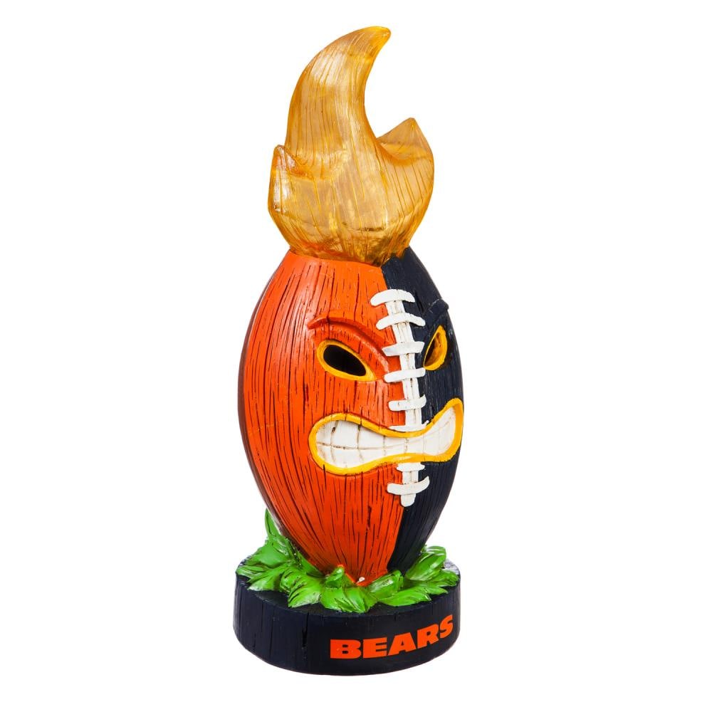 Team Sports America Chicago Bears 12-in H x 5-in W Orange Tiki Garden  Statue at