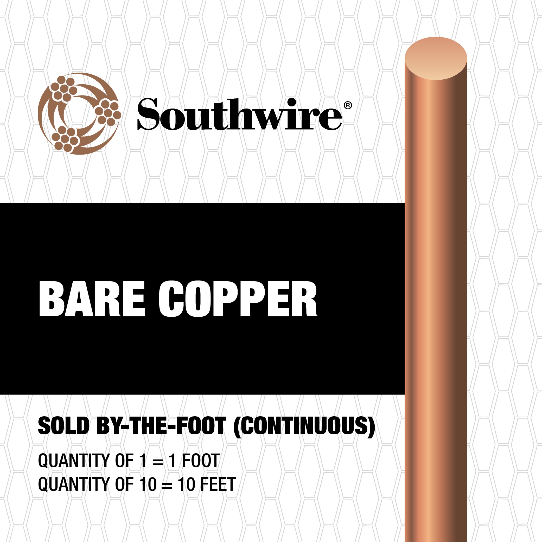 Southwire 6-Gauge Solid Soft Drawn Copper Bare Wire (By-the-Foot