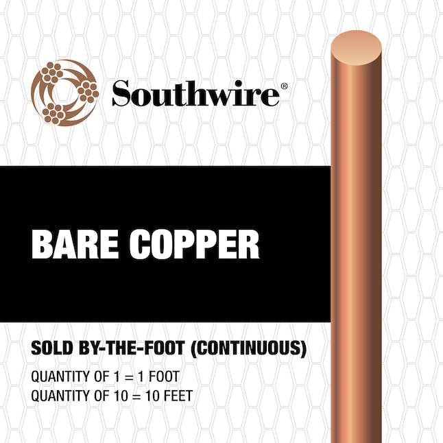 Southwire 6-Gauge Solid Soft Drawn Copper Bare Wire (By-the-Foot