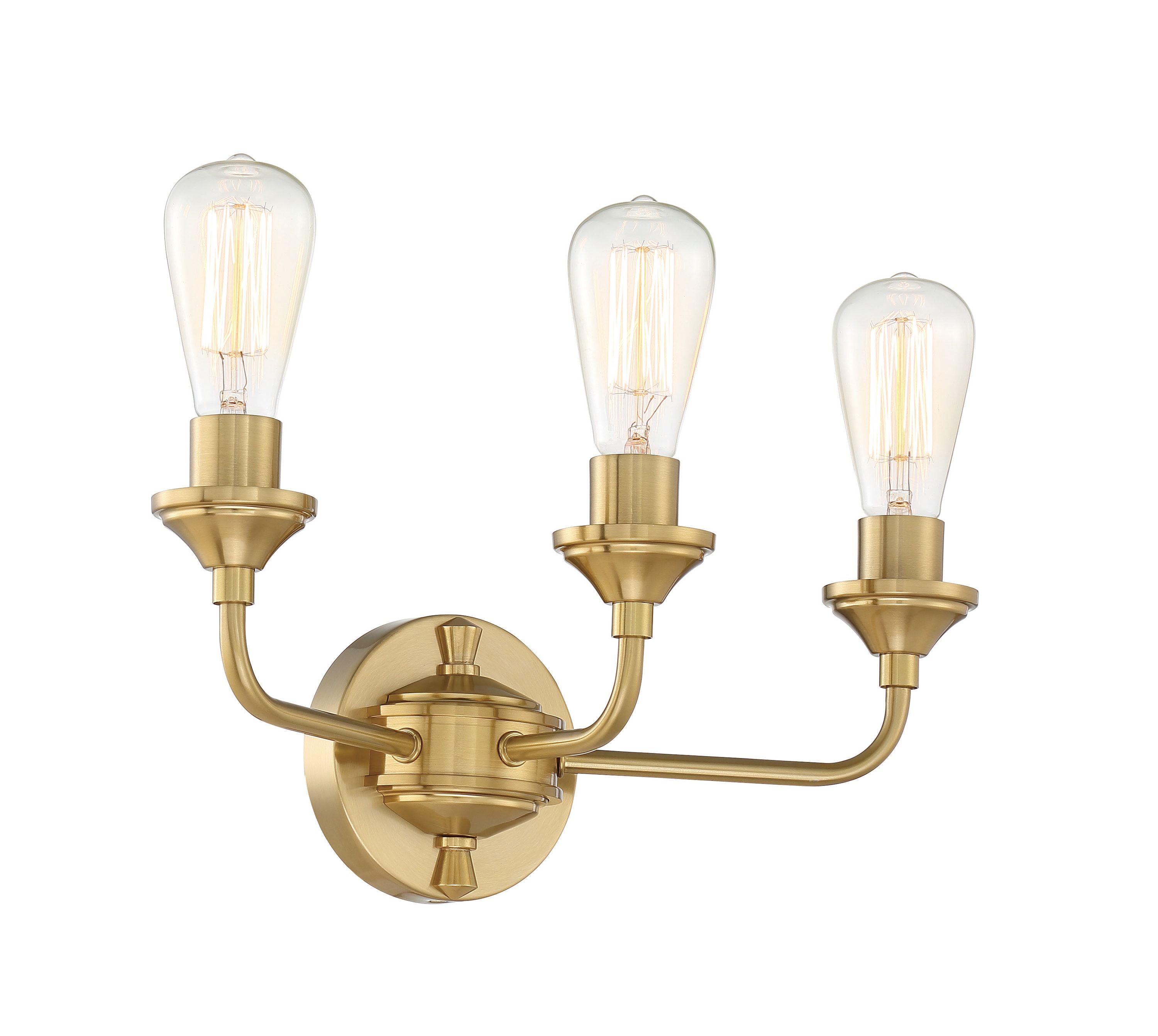 Craftmade 53003-SB Bridgestone 16.25-in 3 -Light Satin Brass Transitional Vanity light