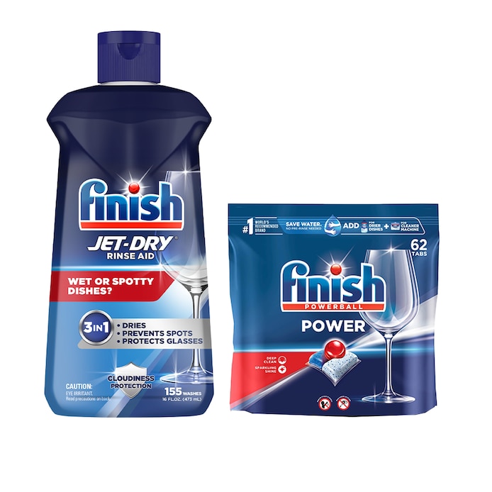 Shop Finish Power 62-Count Dishwasher Detergent & Jet Dry Rinsing