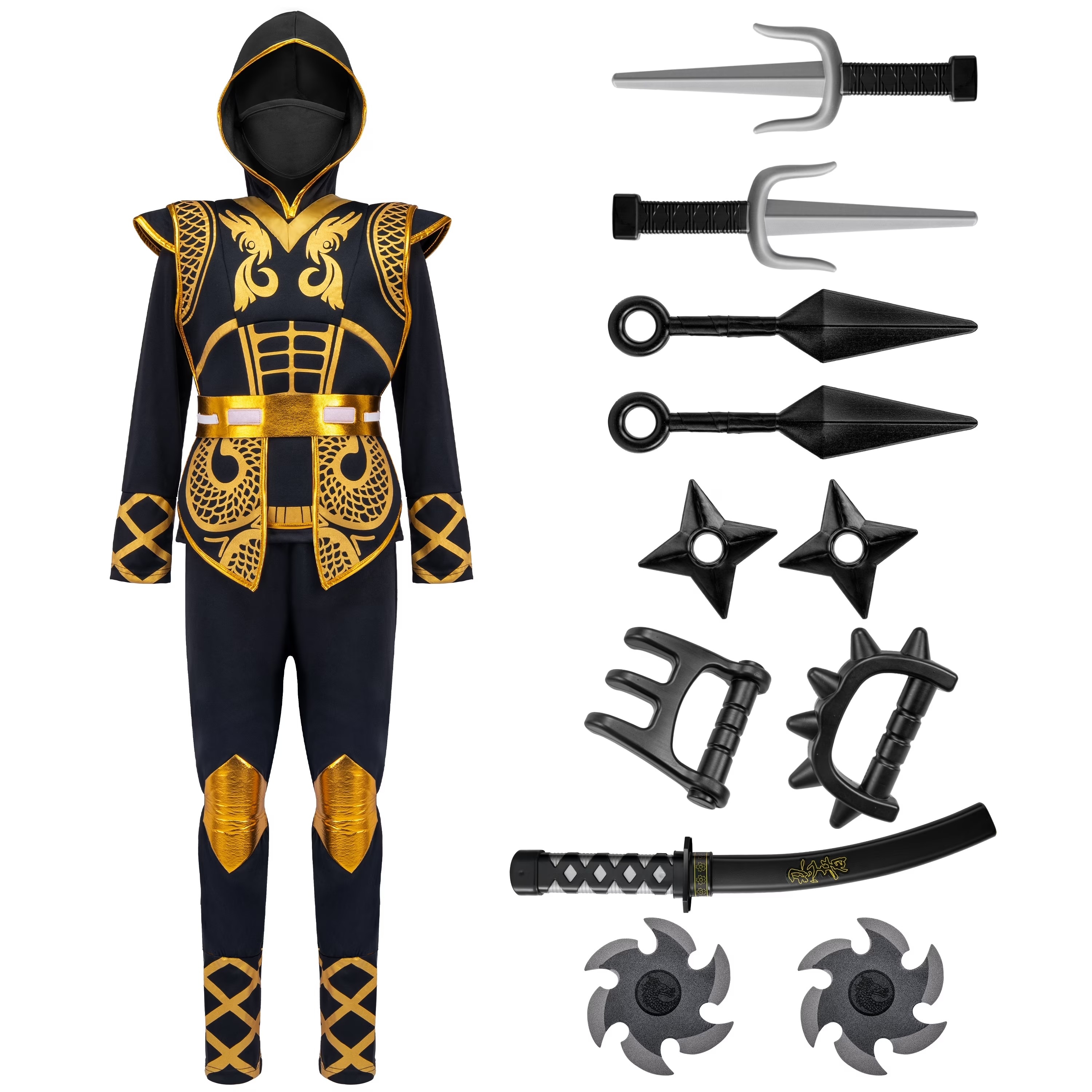 Joyfy Kids Any Age Unisex Ninja Costume