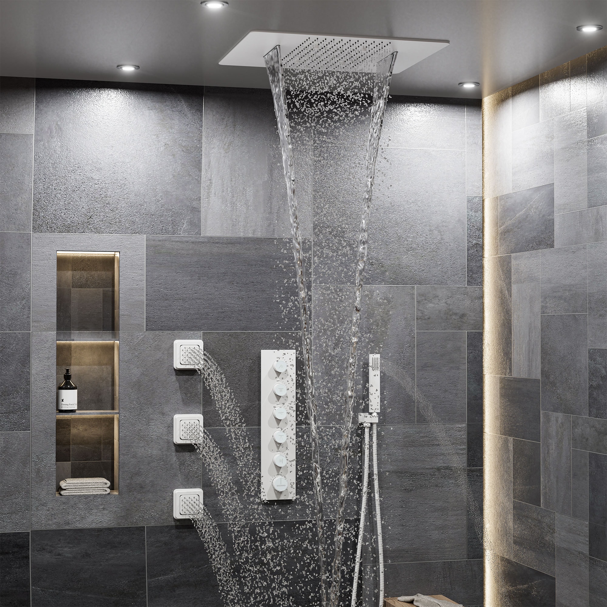CASAINC KCHS0002-MW Showerhead-Bar-Panels - View #4