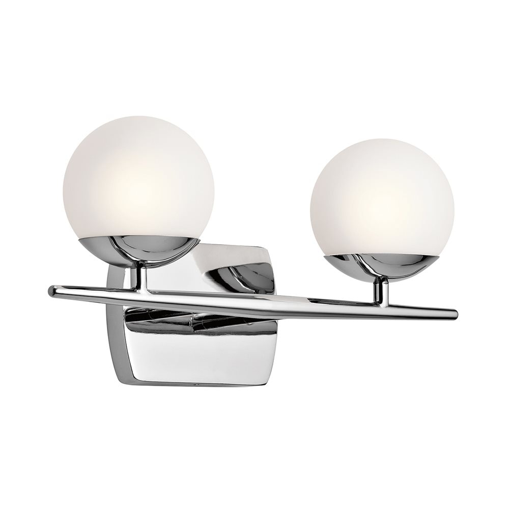 Kichler 45581CH Jasper 16.5-in 2 -Light Chrome Modern/contemporary Vanity light