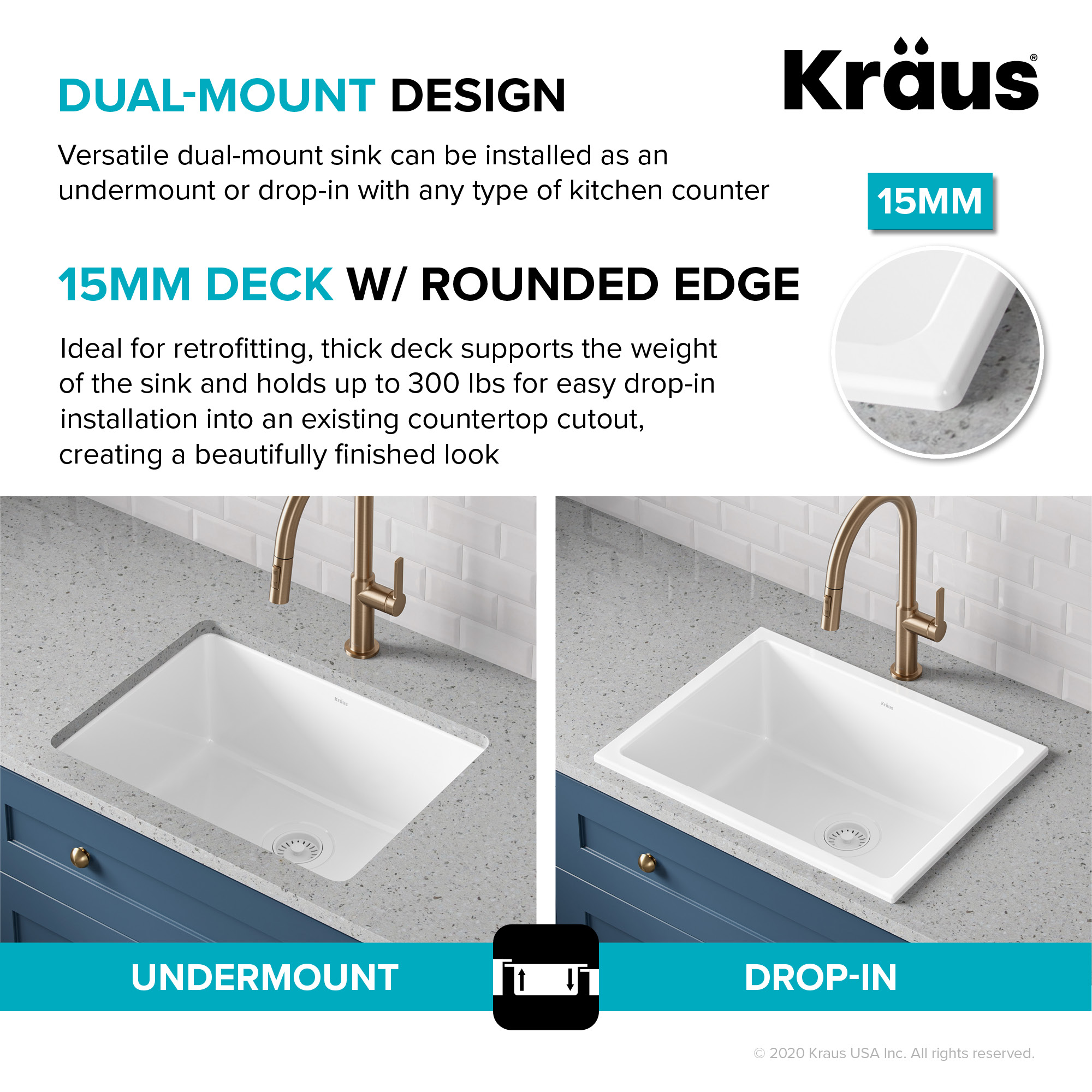Kraus KFD1-24GWH Kitchen-Sinks - View #5