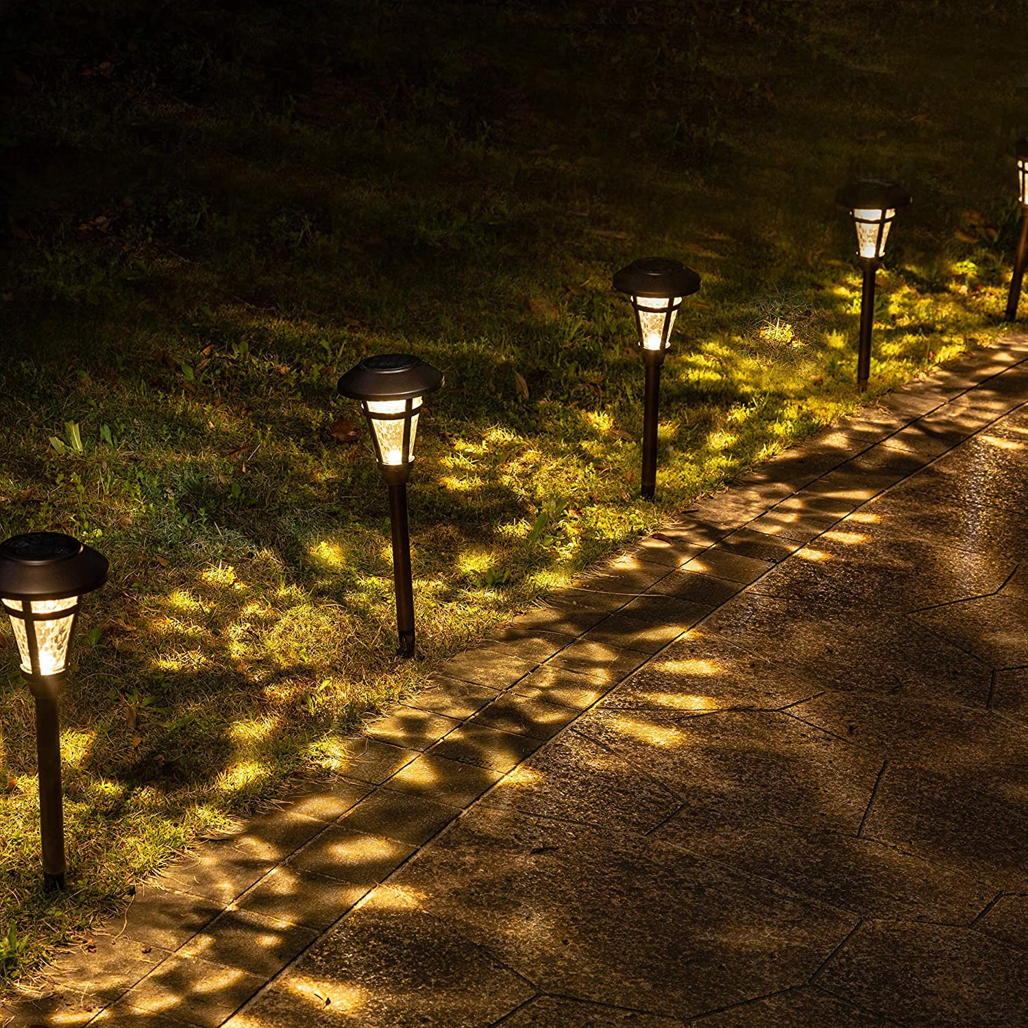 Gigalumi Solar Bronze Integrated Led Path Light (6-pack) 6-lumen 2-watt 