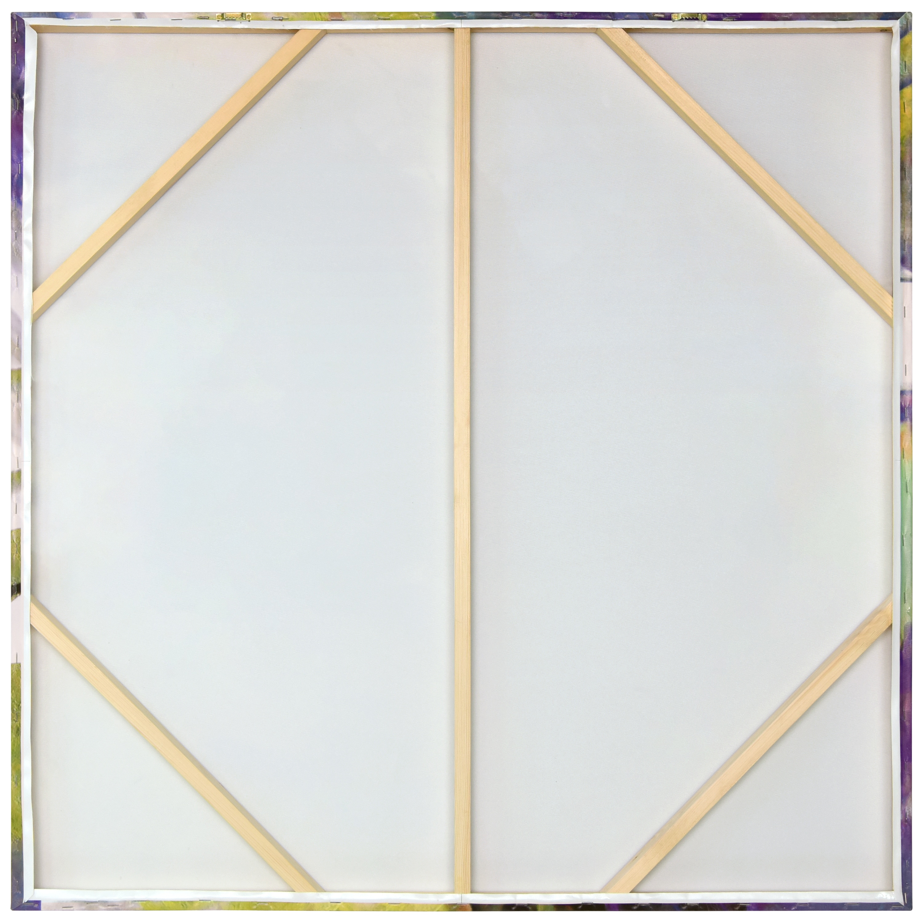 Vibrant Essence I 40" Abstract Canvas with Epoxy and Crystal Shards
