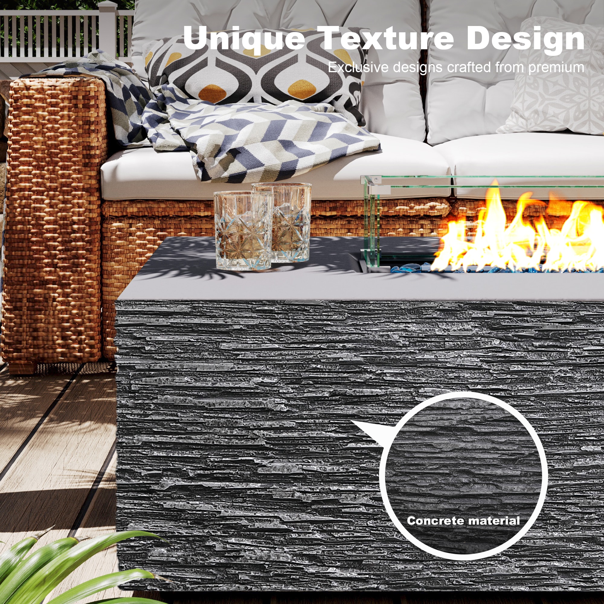 UPHA PL-2CZ-56HBE-H2-T Outdoor-Gas-Firepits - View #6