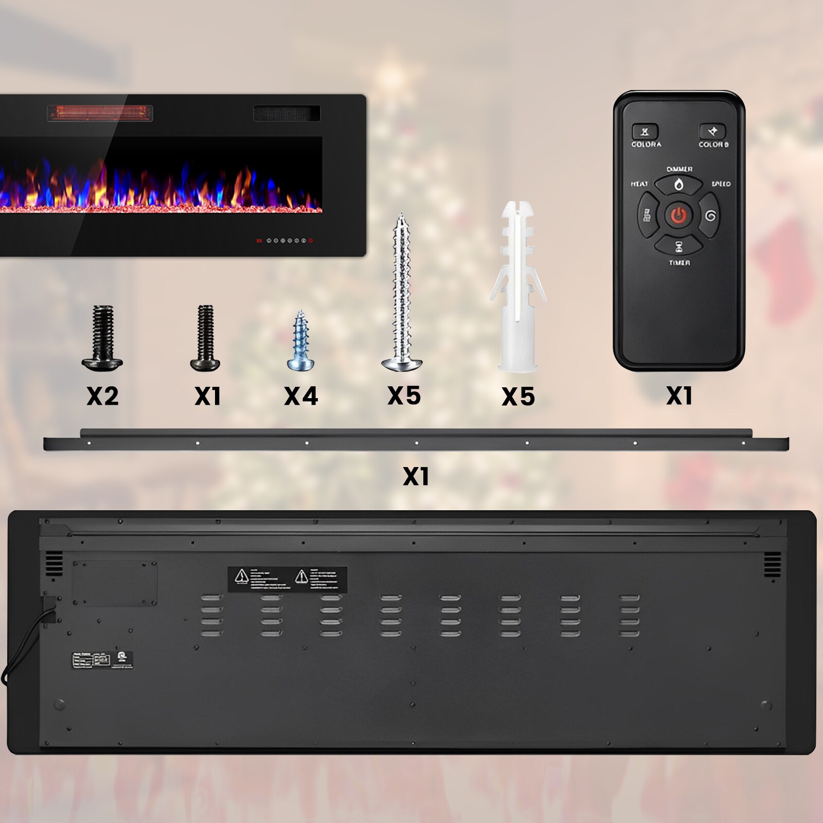COWSAR LSFPC3-60 Electric-Fireplaces - View #7