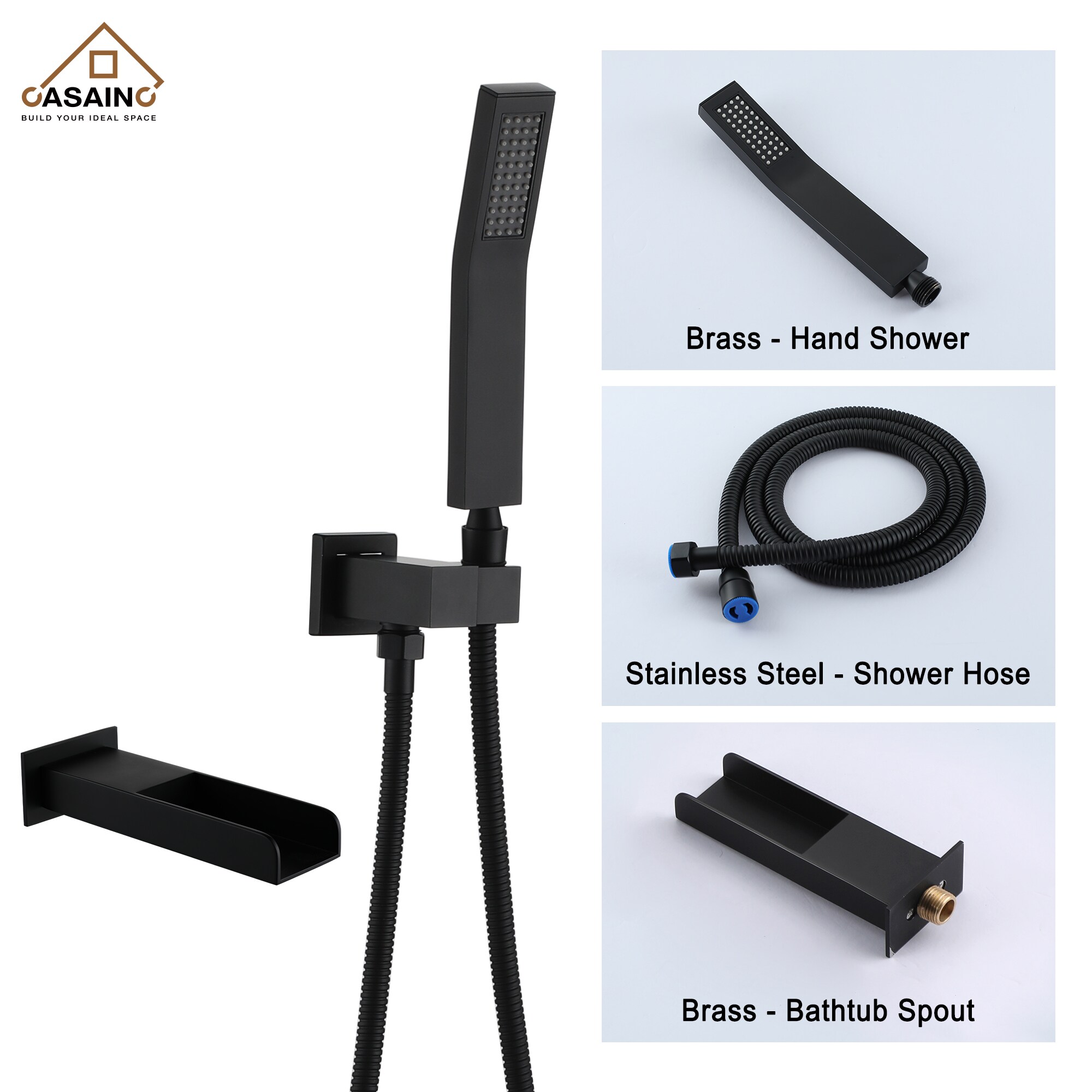 CASAINC CS3623-10MB Showerhead-Bar-Panels - View #8