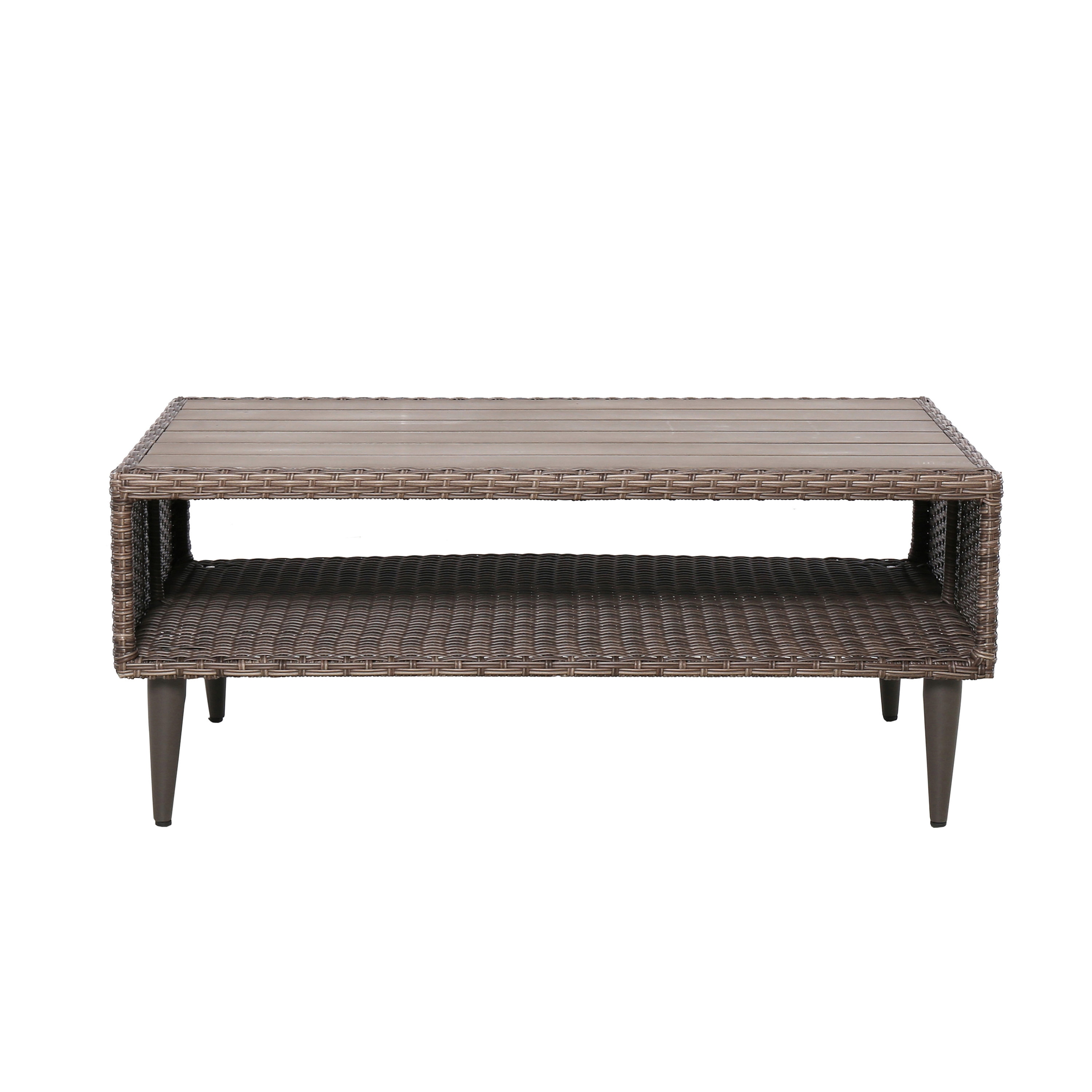 Accentrics Home DS-D472-210-1 No Finish Metal Modern Coffee Table with Storage
