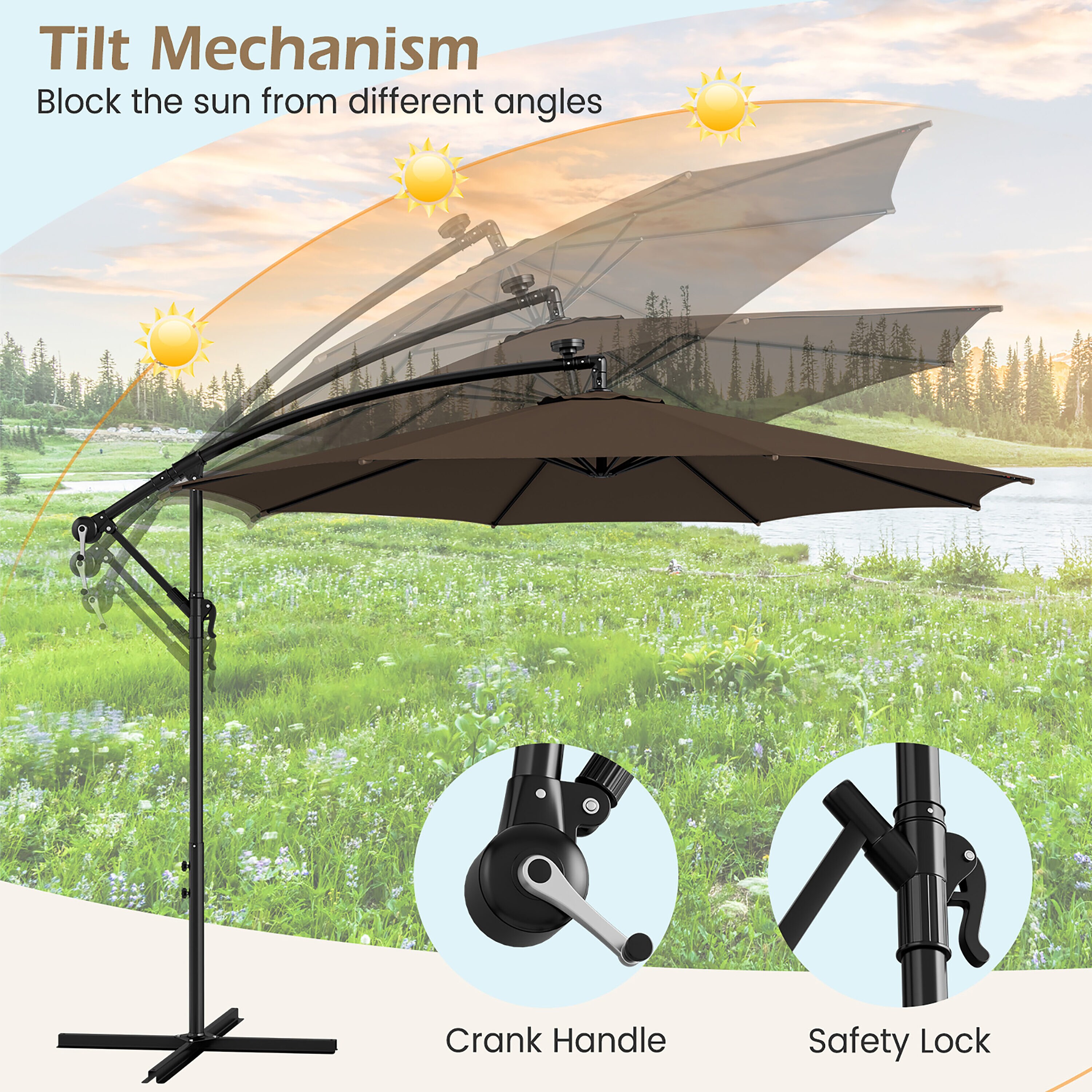 Costway NP10822CF Umbrellas-2 - View #3