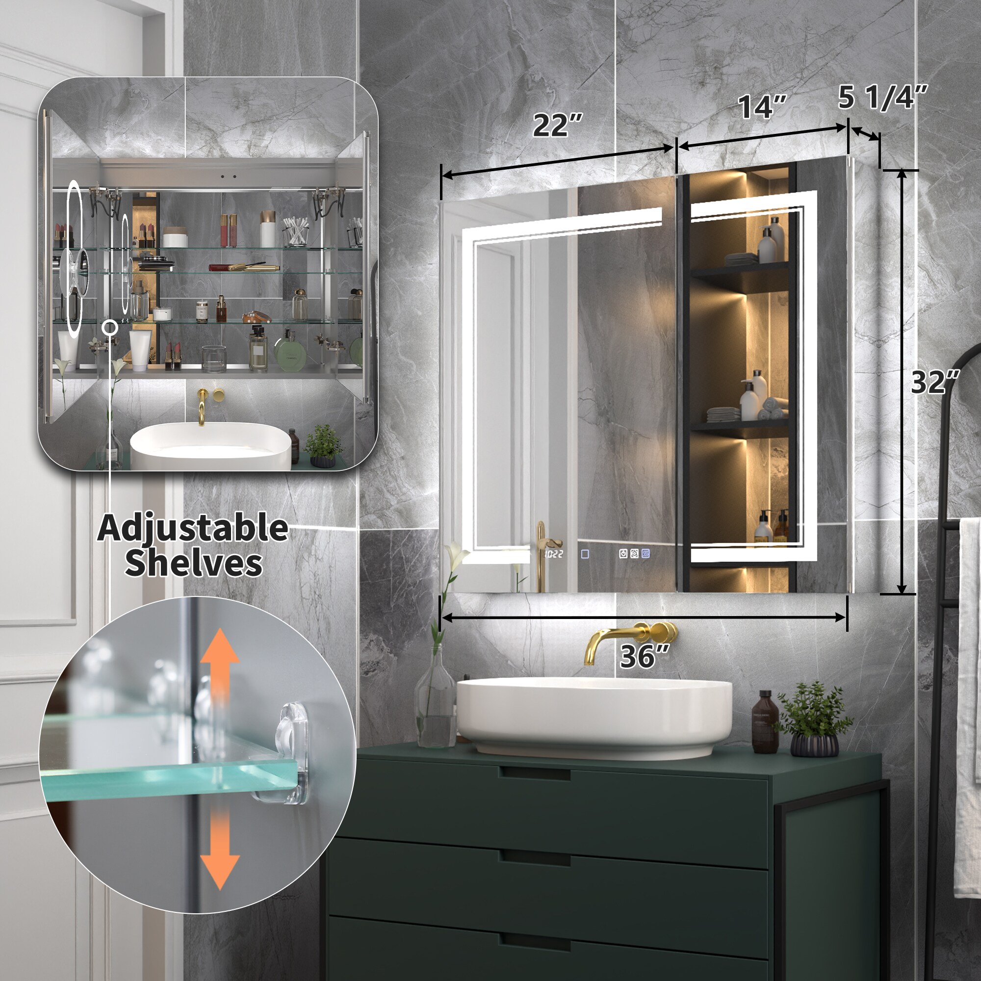 ExBrite W7MC6030 Bathroom-Medicine-Cabinets - View #3