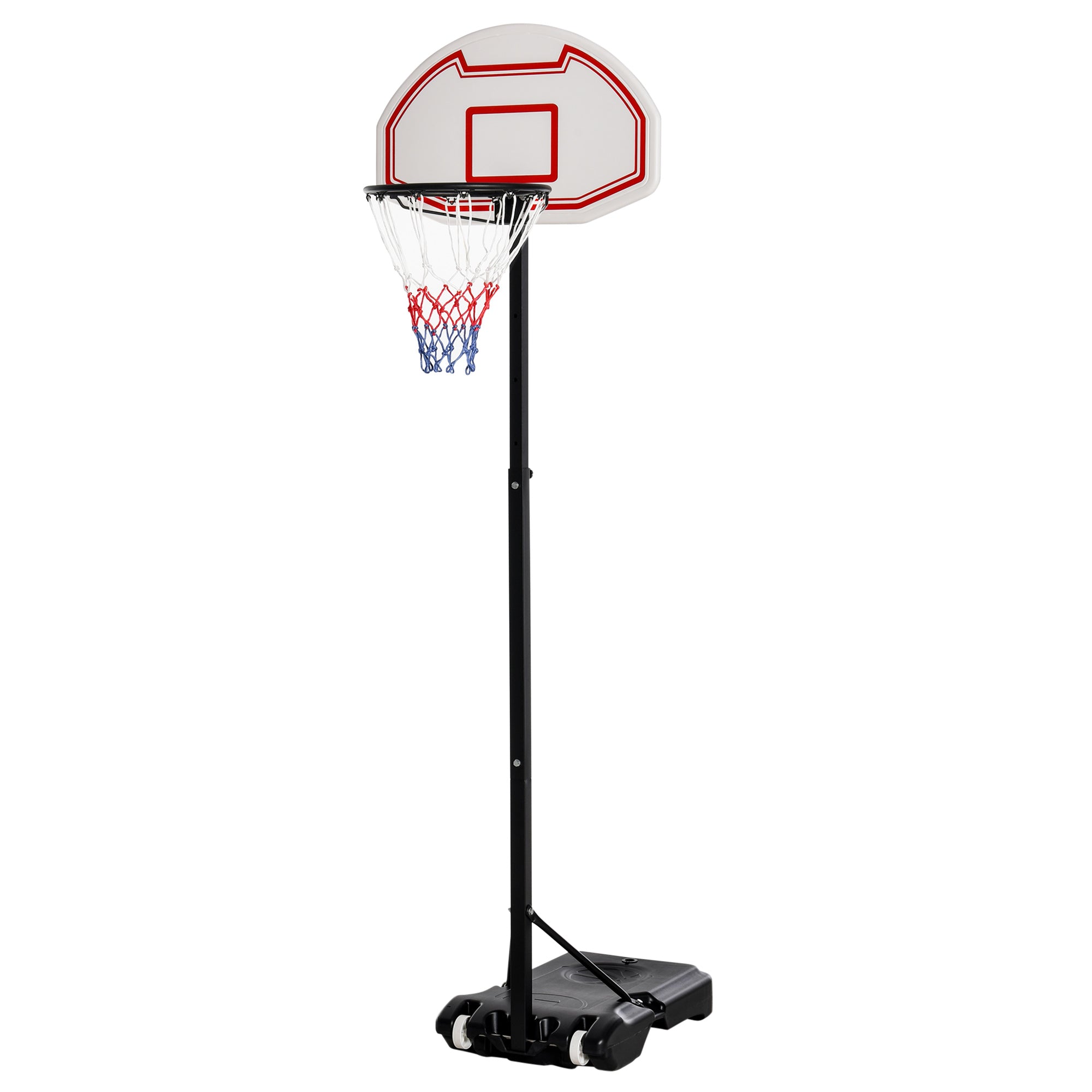 Tatayosi T229430 Height Adjustable Portable 43.25 inch Metal Full-Size Basketball Hoop (Ball Included)