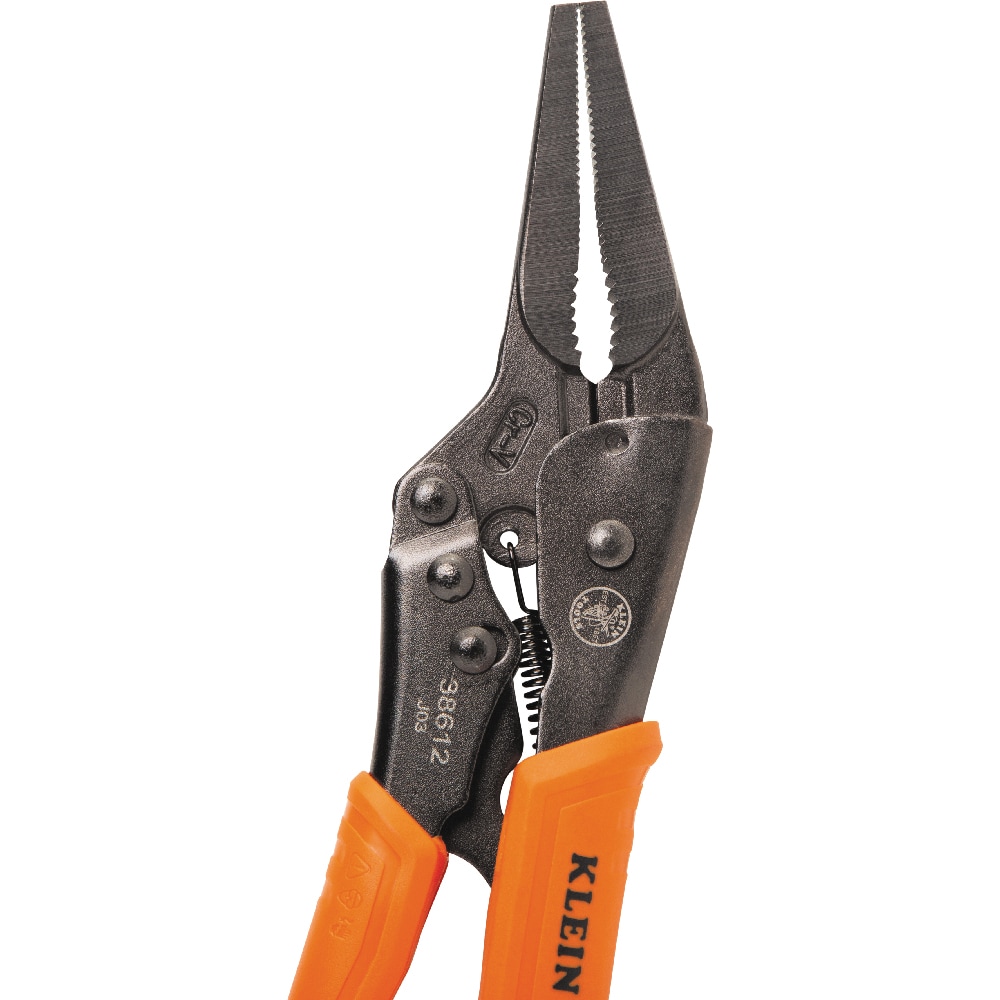 Klein Tools 9-in Electrical Locking Pliers with Wire Cutter in Orange | 38612