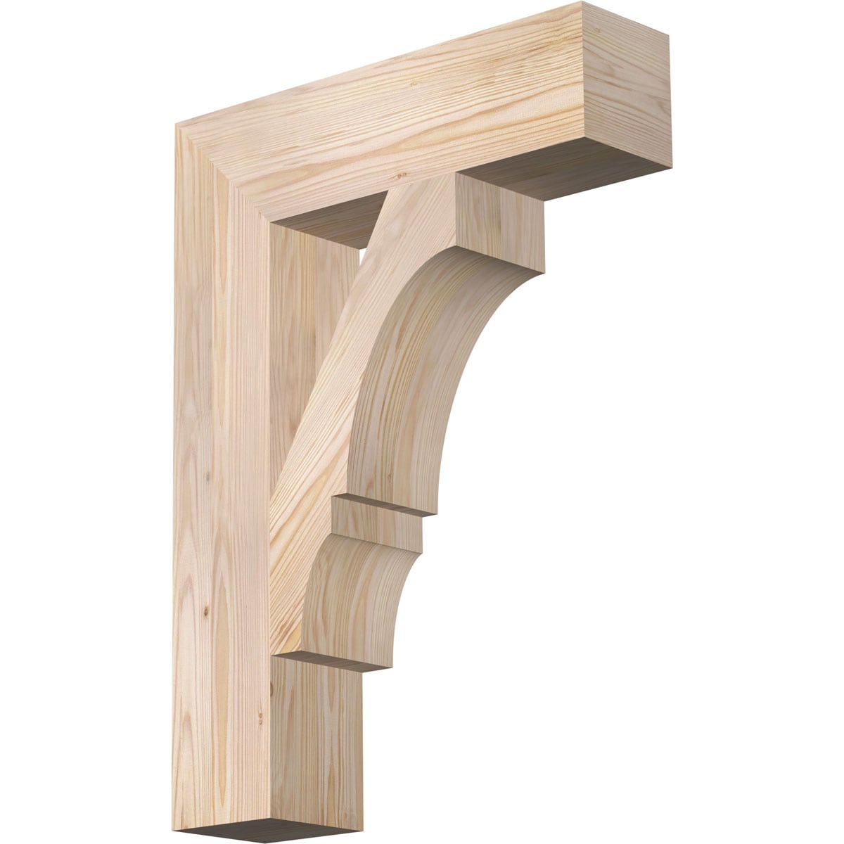Ekena Millwork BKT06X22X30BOA05SDF Balboa block smooth 5-1/2-in x 22-in x 30-in Douglas fir Brown Wood Standard bracket