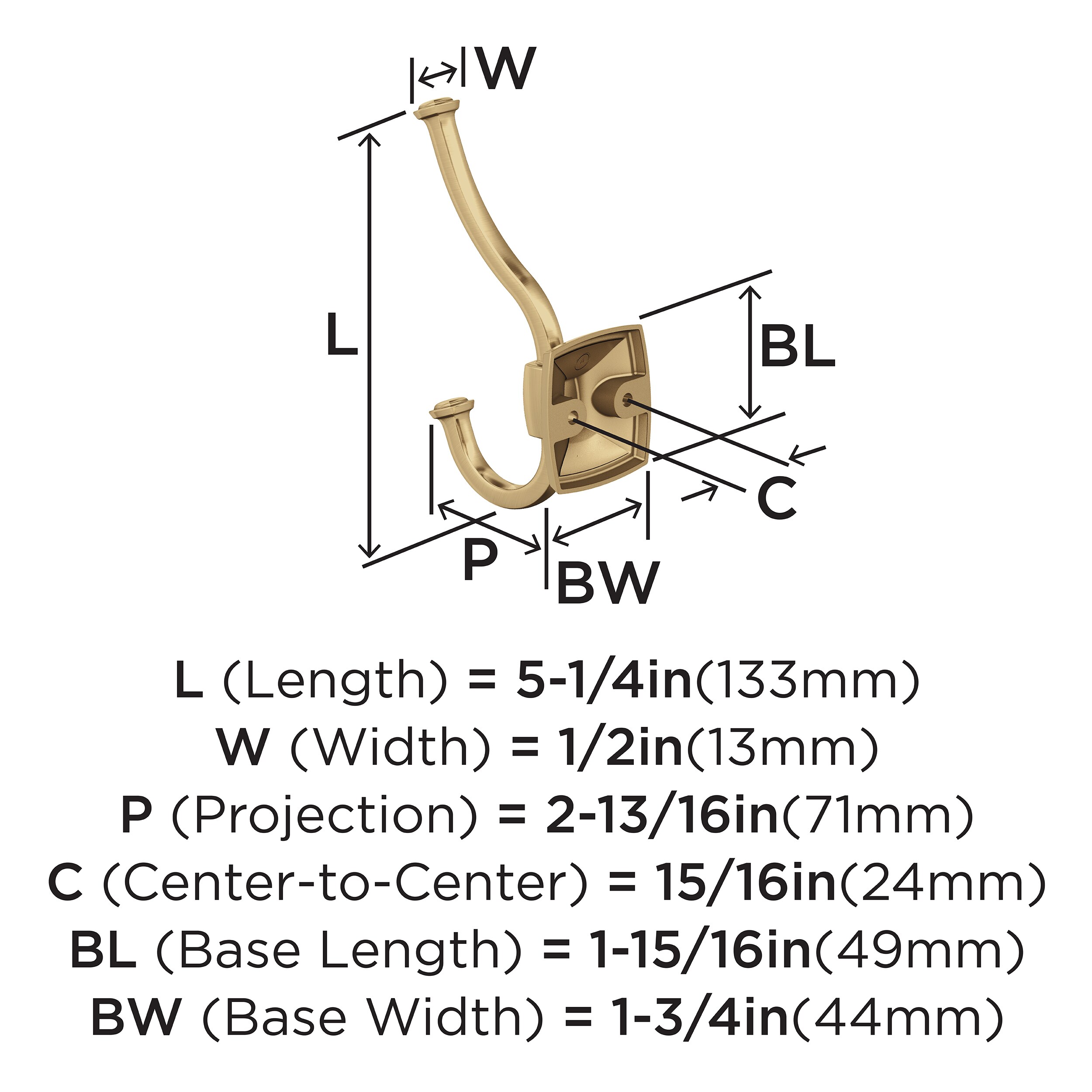 Amerock H37002CZ Decorative-Wall-Hooks - View #4